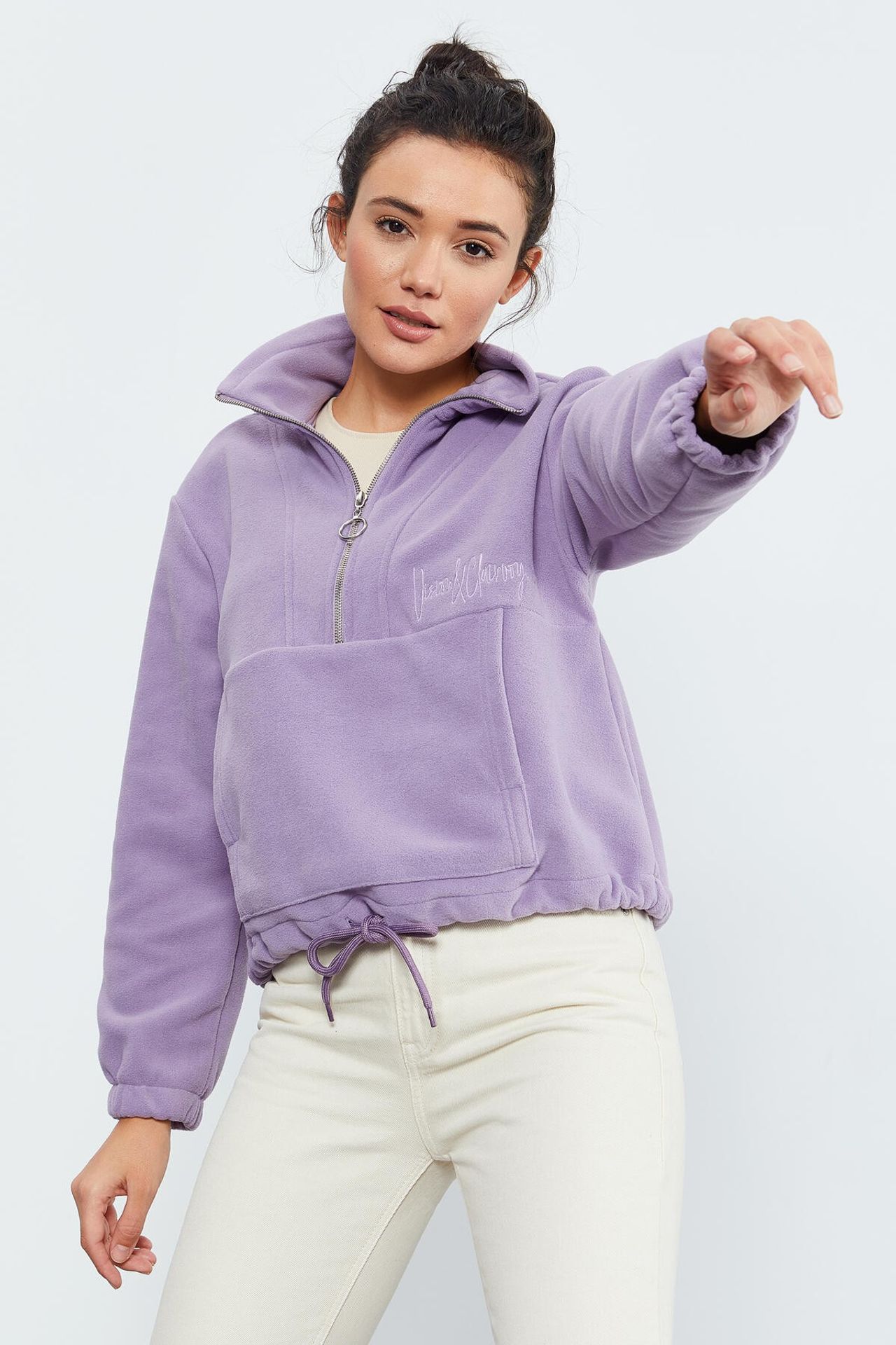 TOMMY Oversized Half-zip Plush Sweatshirt 3