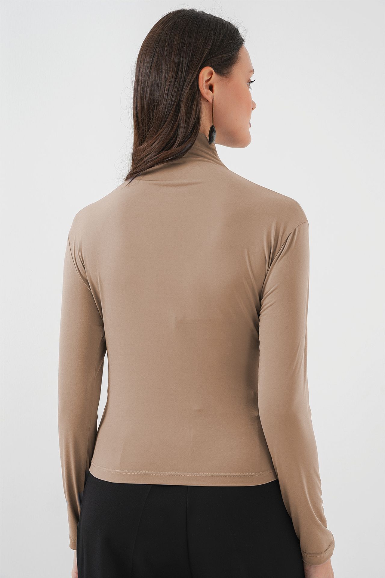 BDART Fitted Turtleneck Blouse with Drape Detail 3