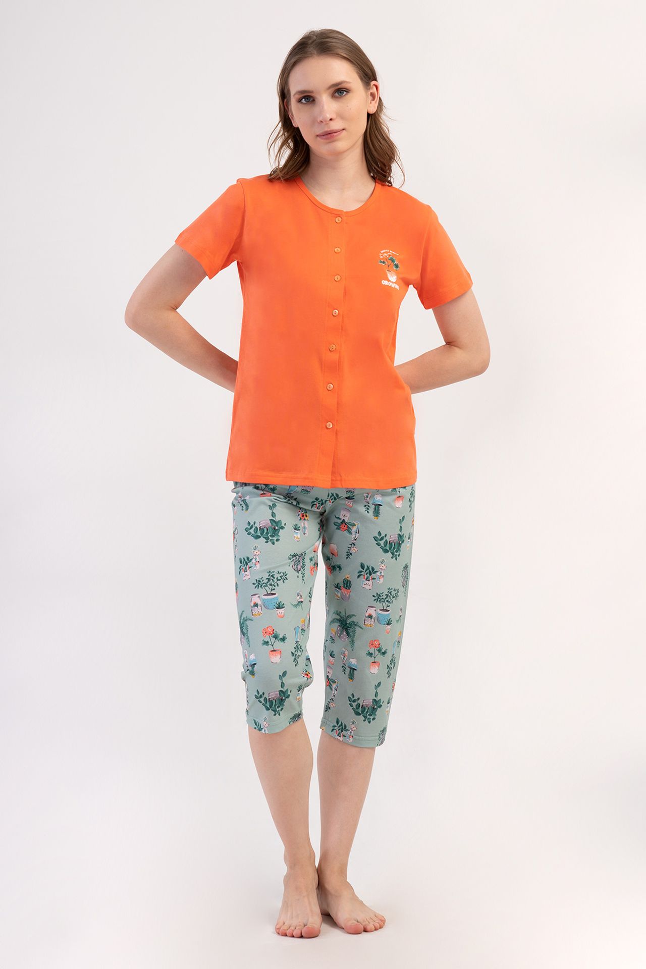 YAKE Bisiklet Yaka Pijama Alt Üst Takım 1