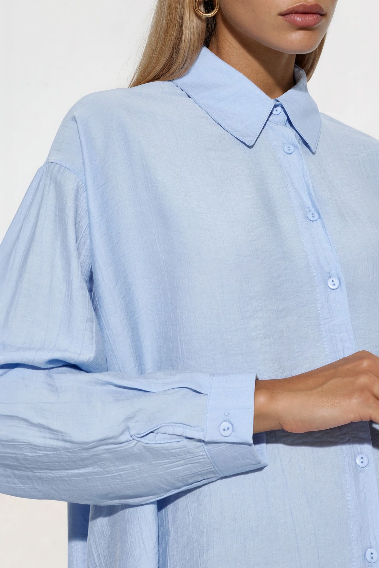 BDART Oversized Long-Sleeve Button-Up Shirt