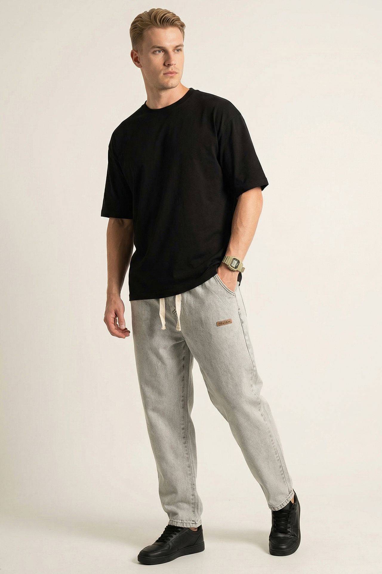 BDART Elastic Waist Denim Pants 3