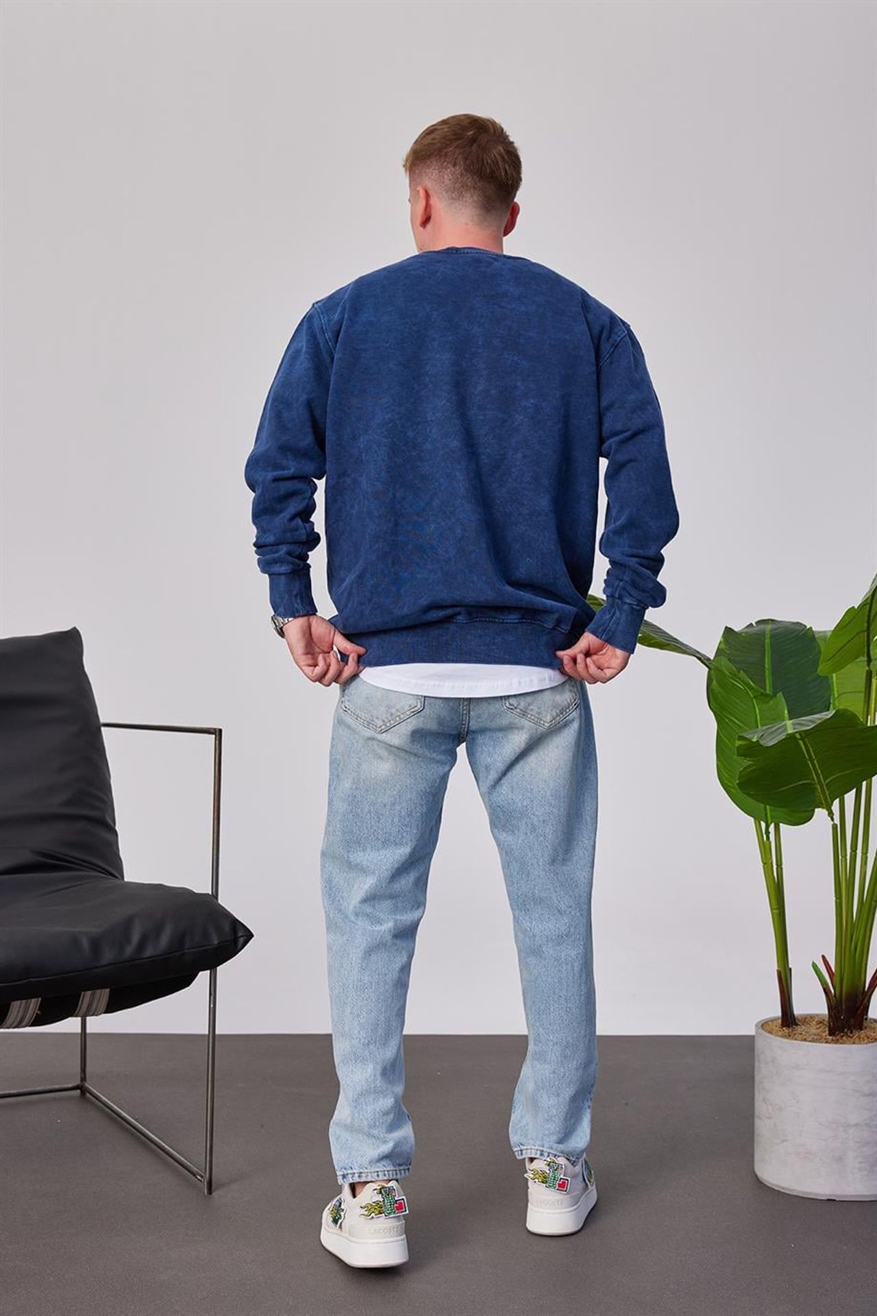 NOMARC Baskılı Bisiklet Yaka Sweatshirt 3