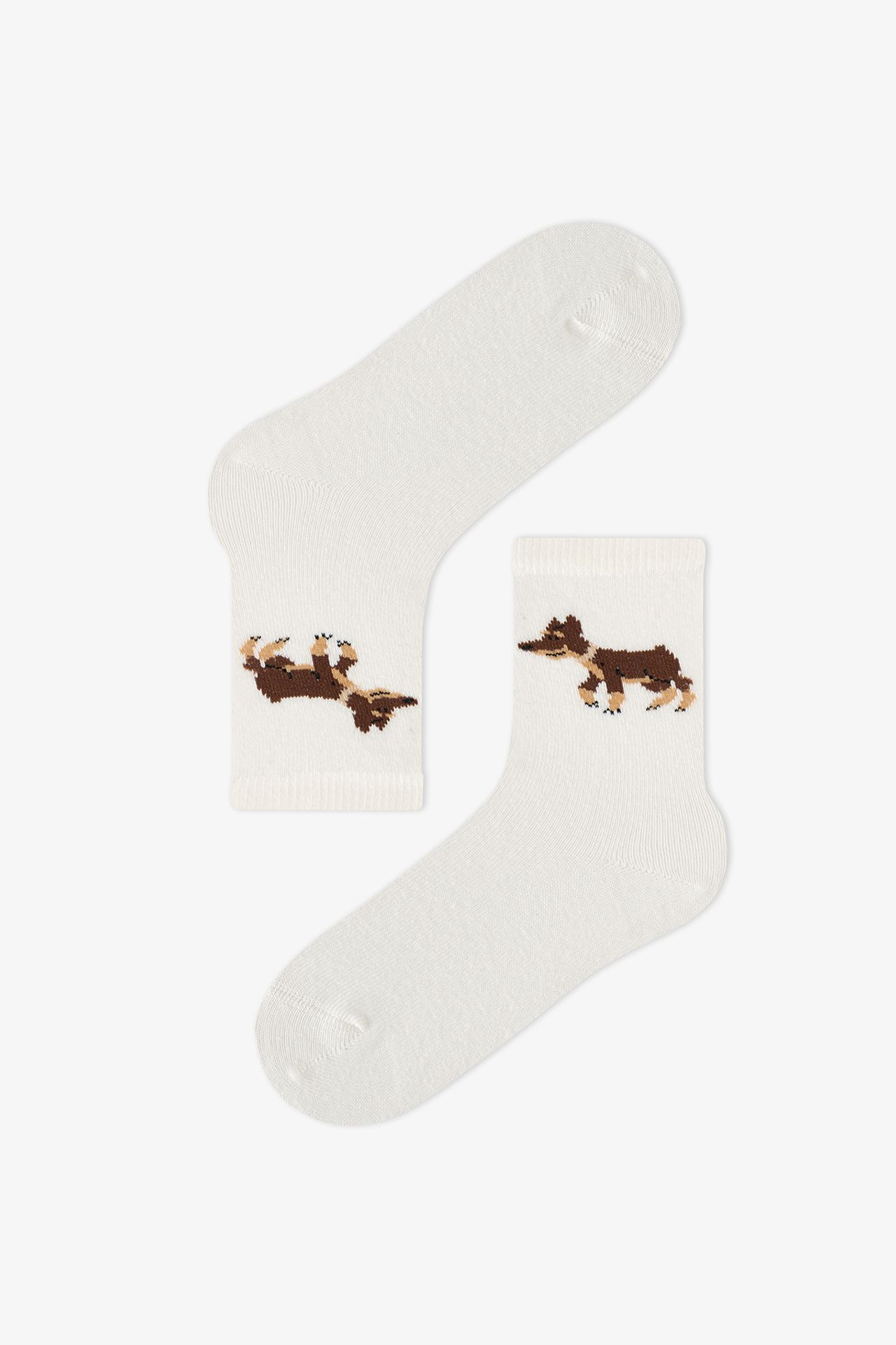 PENTI Boys' Paws&play Dog Patterned Pair Crew Socks 5