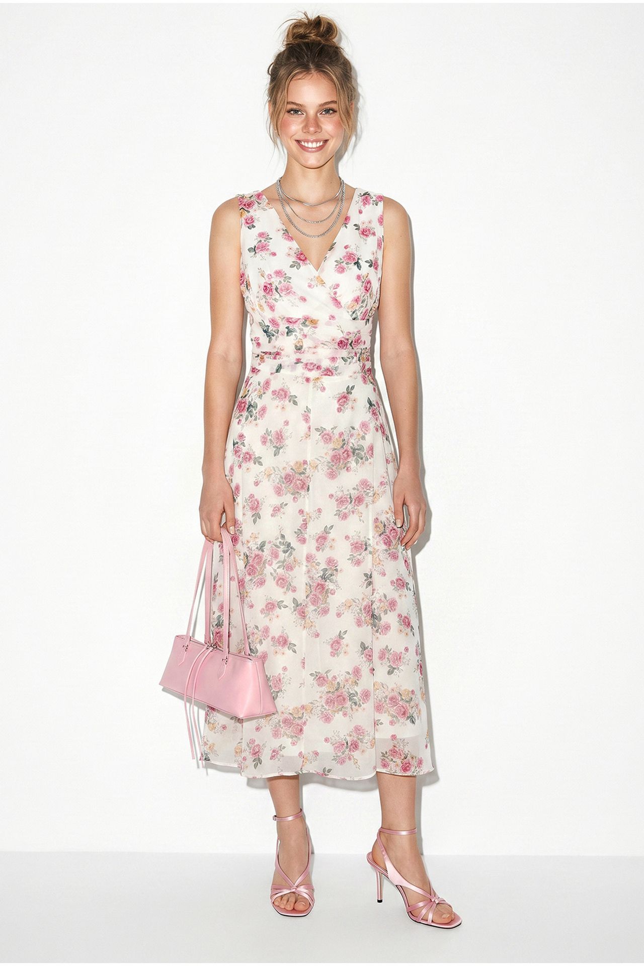 LUCCI Floral A-line Midi Dress 4