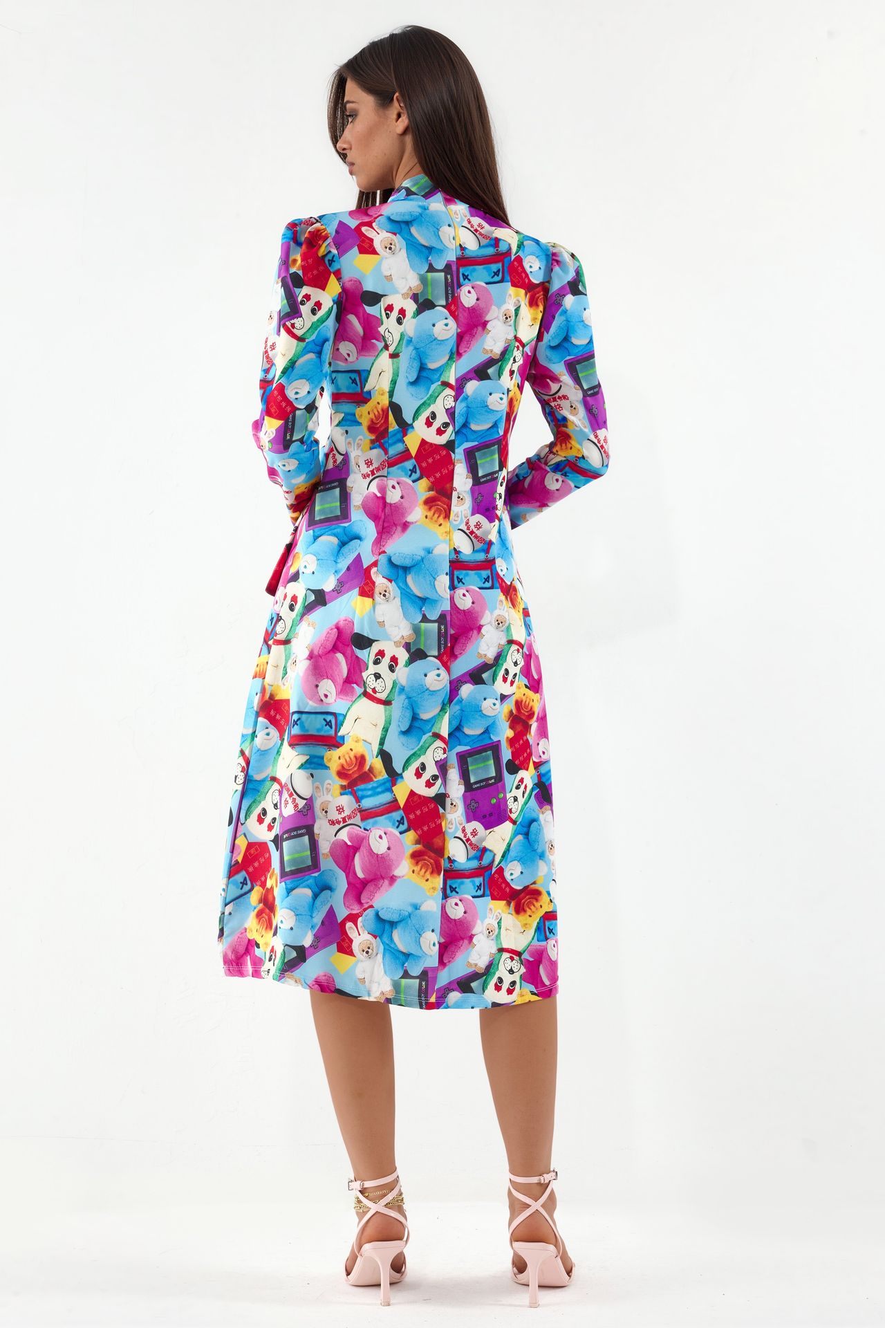 MSN Printed Wrap Midi Dress 4