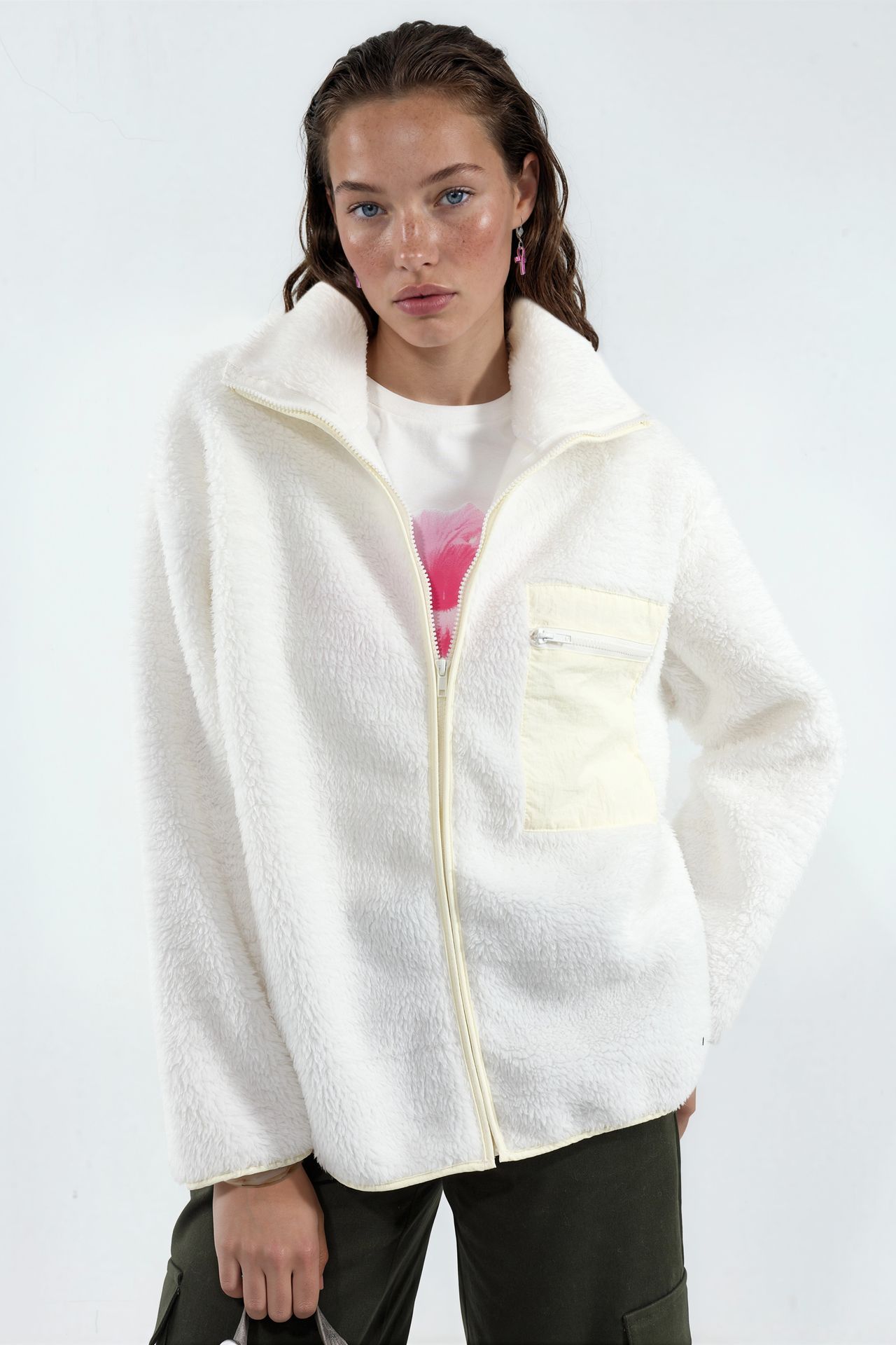 BDART Pocket Detailed Oversized Plush Coat 1