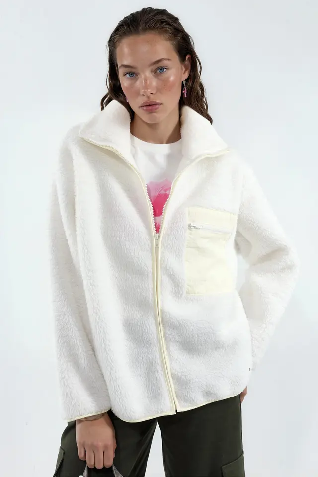 BDART Pocket Detailed Oversized Plush Coat