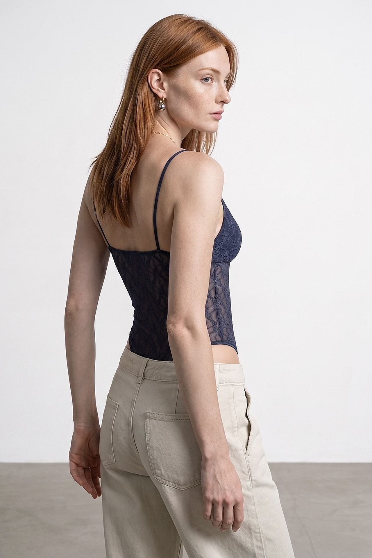 DILVIN Dantelli Kolsuz Body Bluz 2
