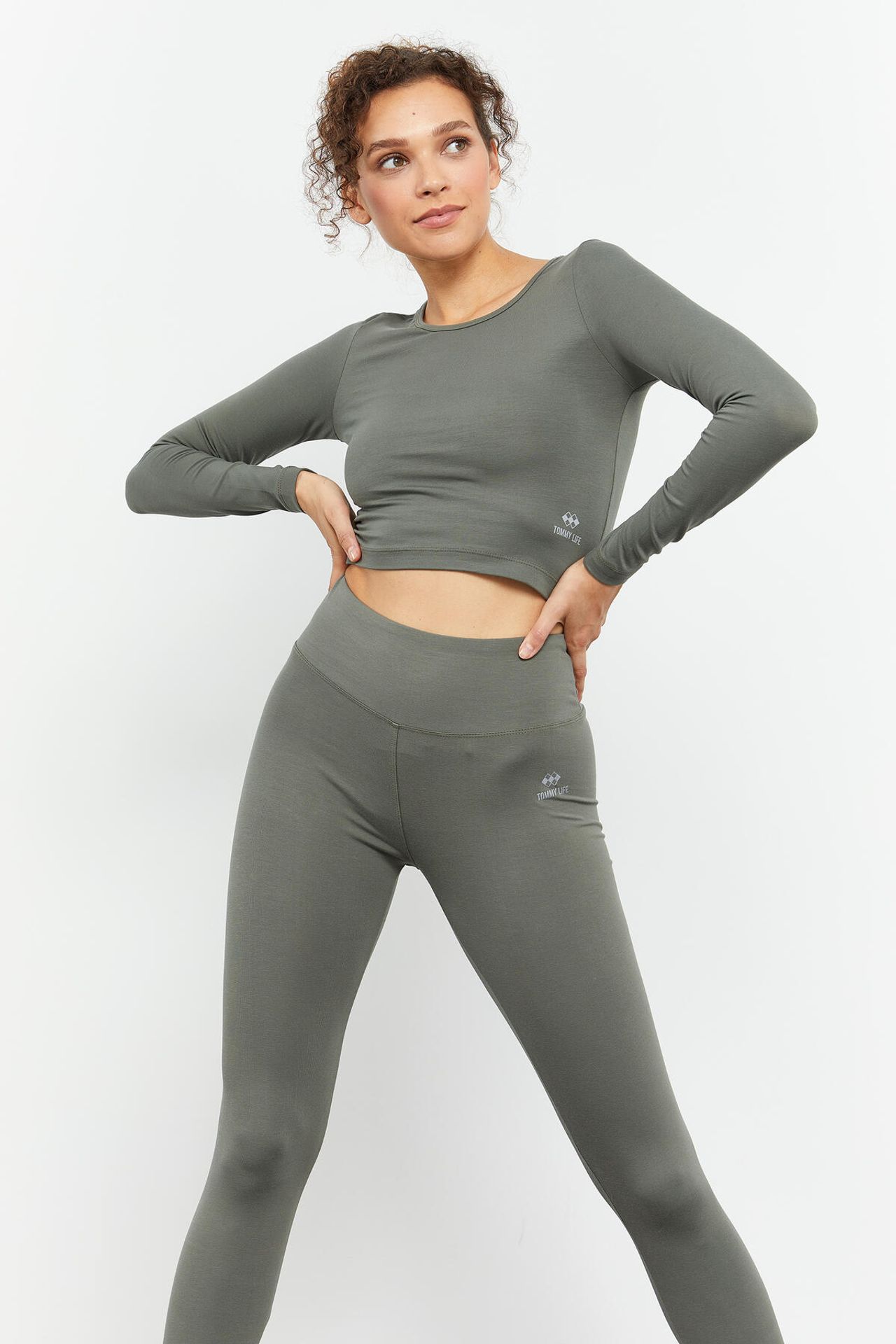 TOMMY Slim-Fit Long Sleeve Crop Top 3