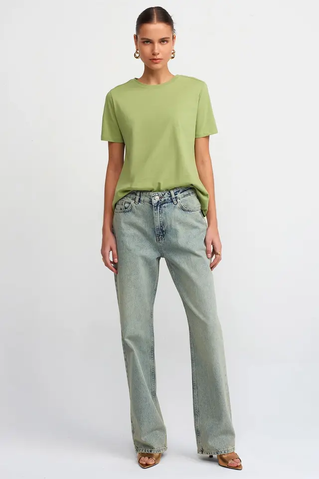 DILVIN Low-Waist Straight-Leg Cotton Jeans