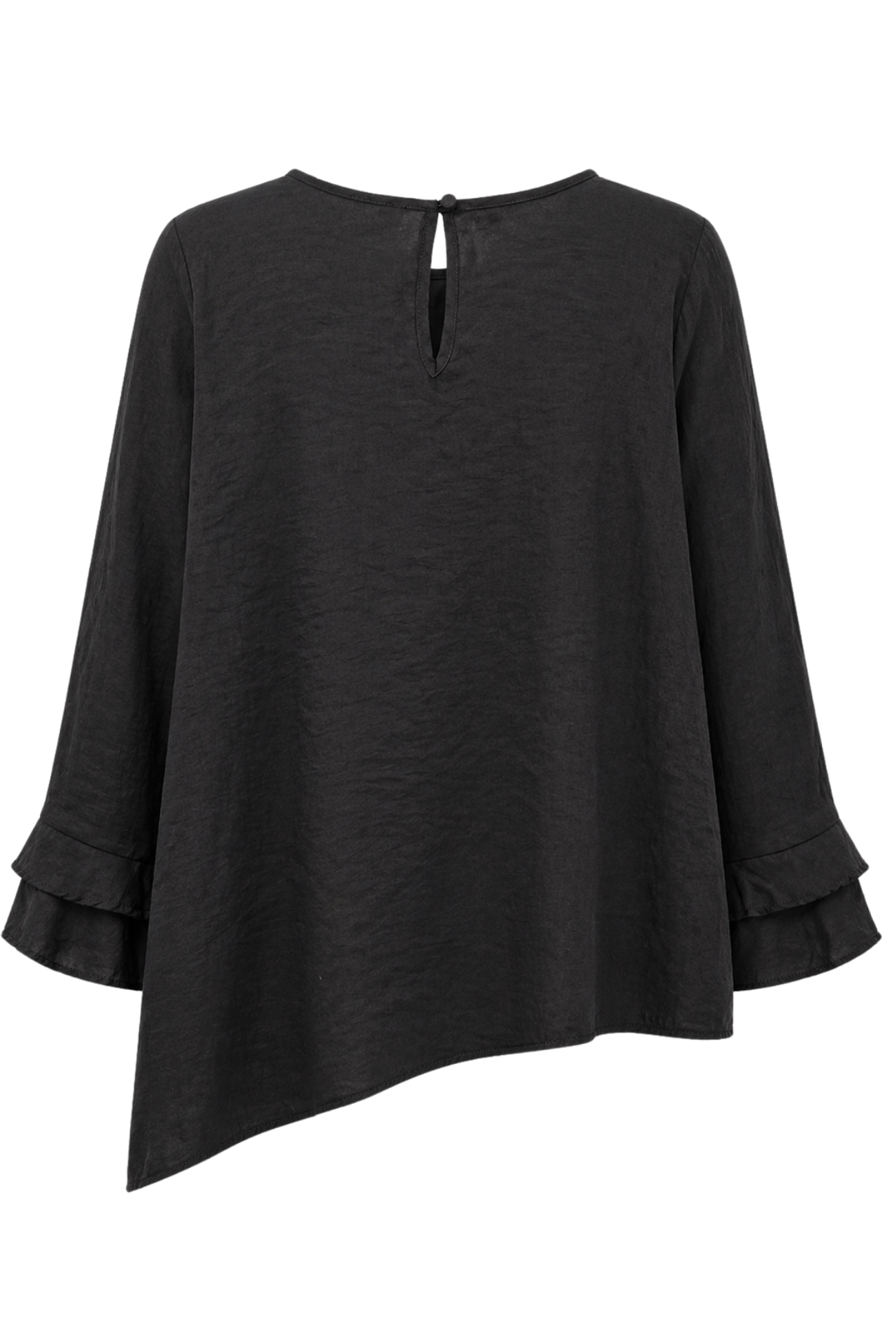 MIXRAY Frilly Long Sleeve Crew Neck Blouse 6