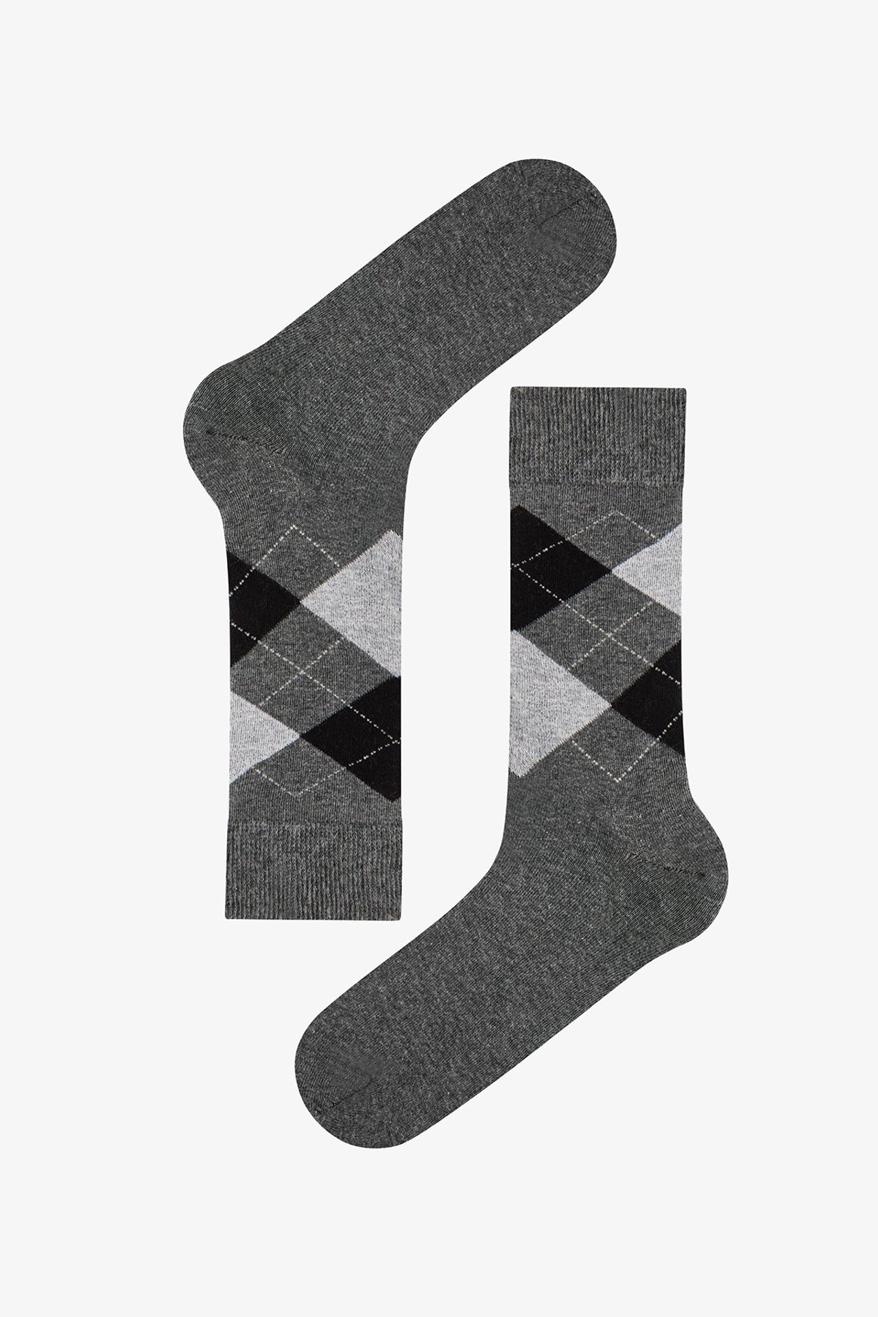 PENTI Men's Diamond Cotton Pair Crew Socks 3