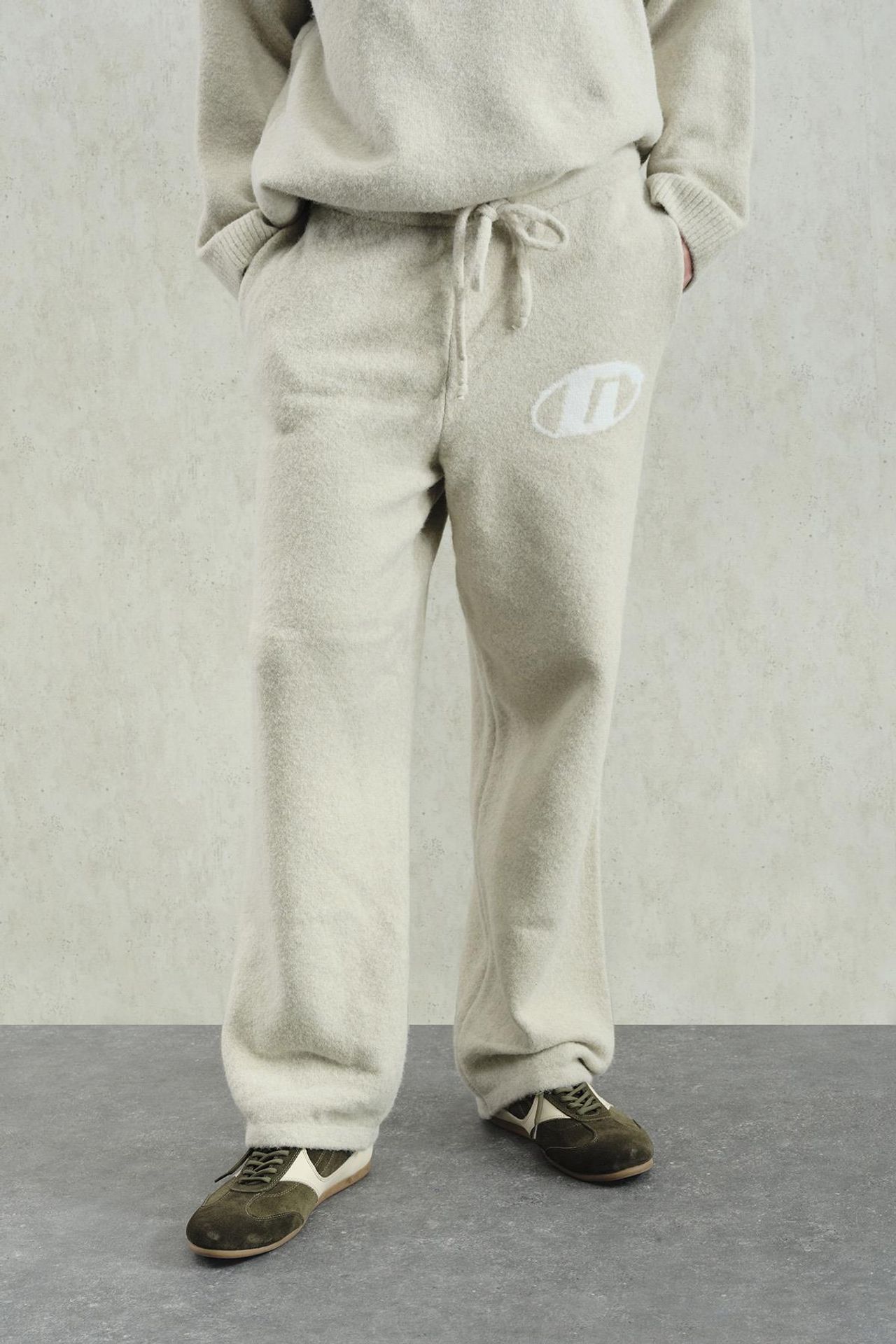 GIESTO Relaxed Fit Knit Pants with Drawstring Waist 4