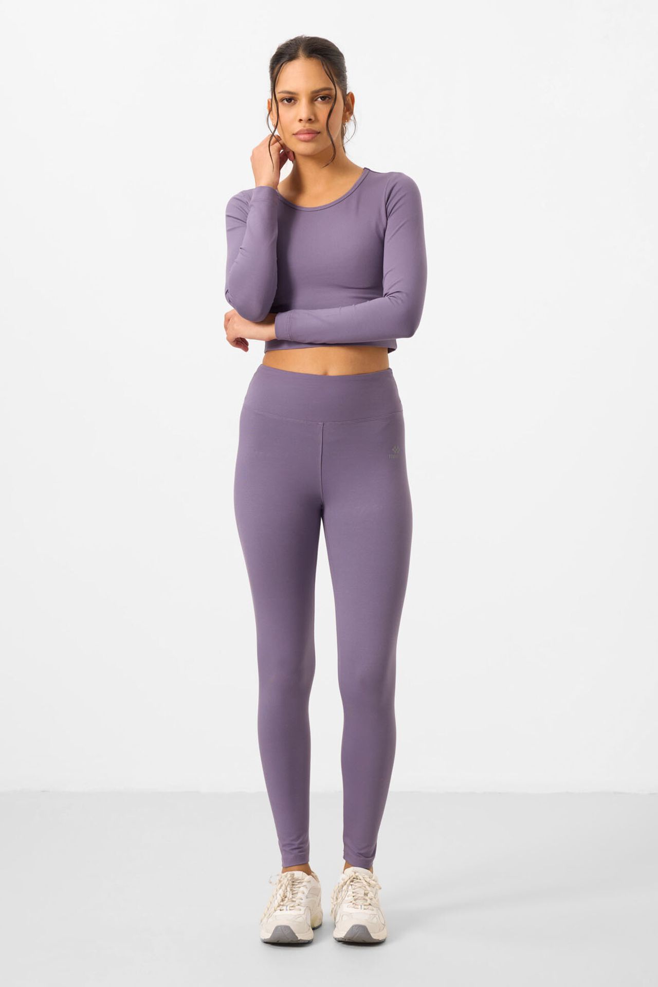 TOMMY Cotton Elastane Crop T-Shirt And Leggings Set 2