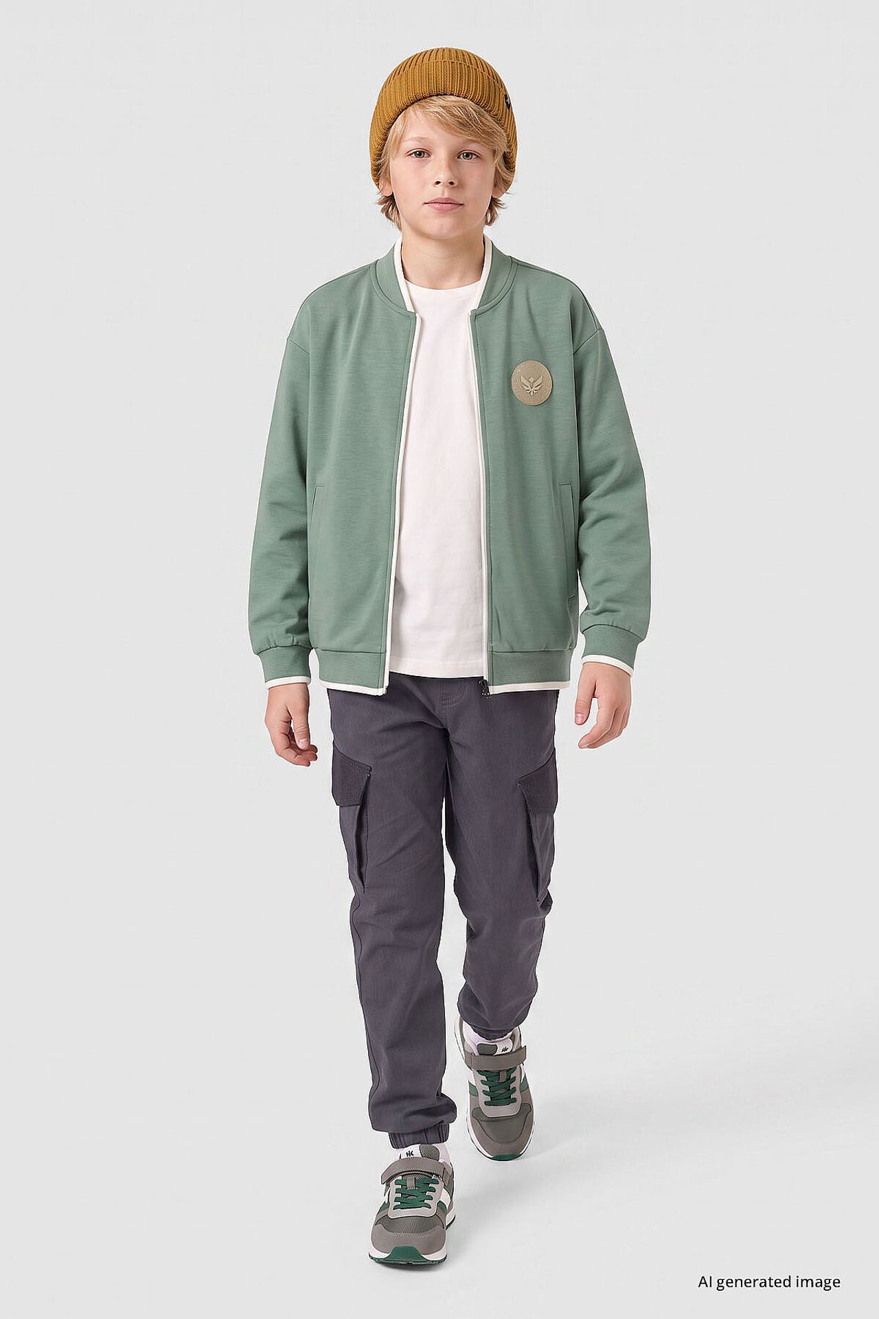 TOMMY Youth Zip Crew Neck Sweatshirt 3