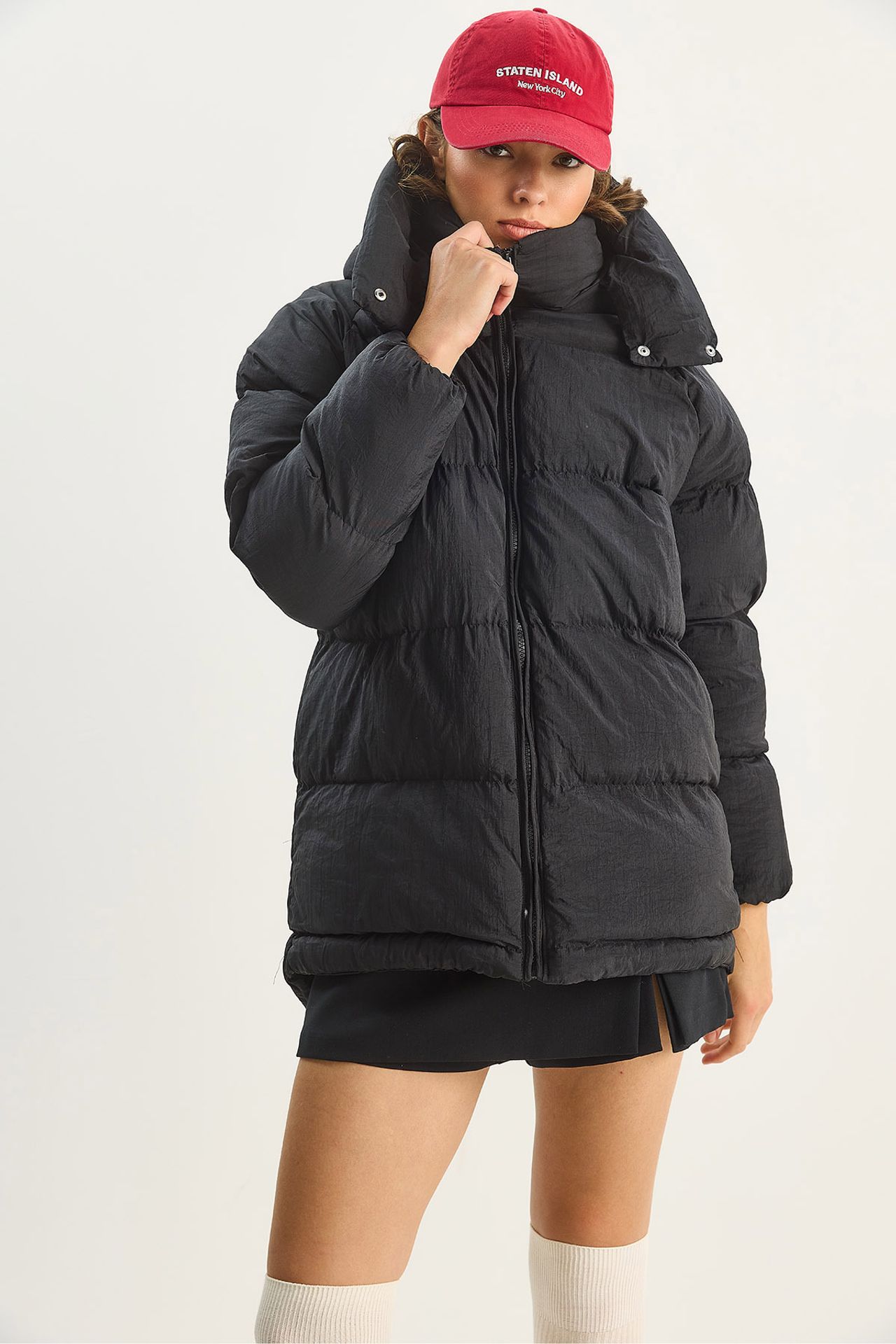 LUCCI Oversized Hooded Puffer Coat