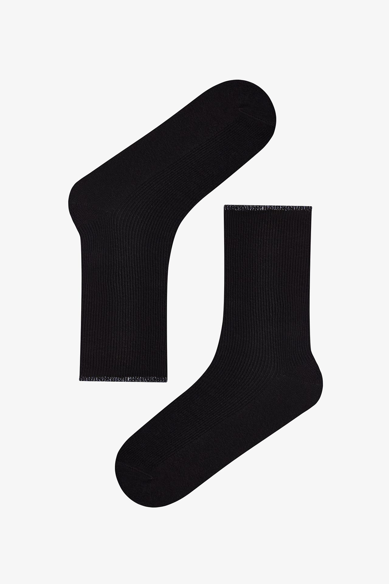 PENTI Shiny Zebra Cotton Metallic 2-Pack Crew Socks 2