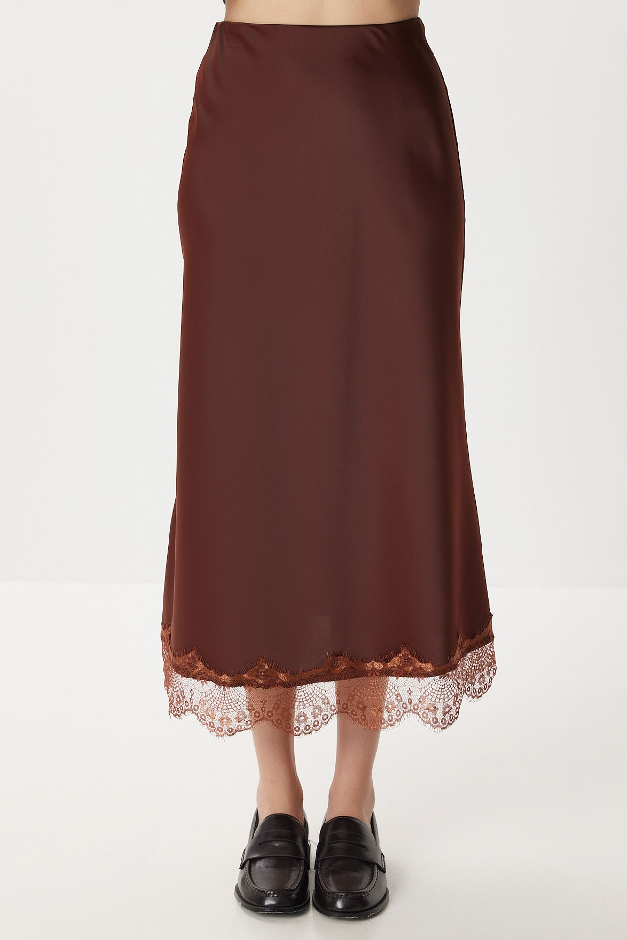 ISTANBUL Pull-On Satin Long Skirt