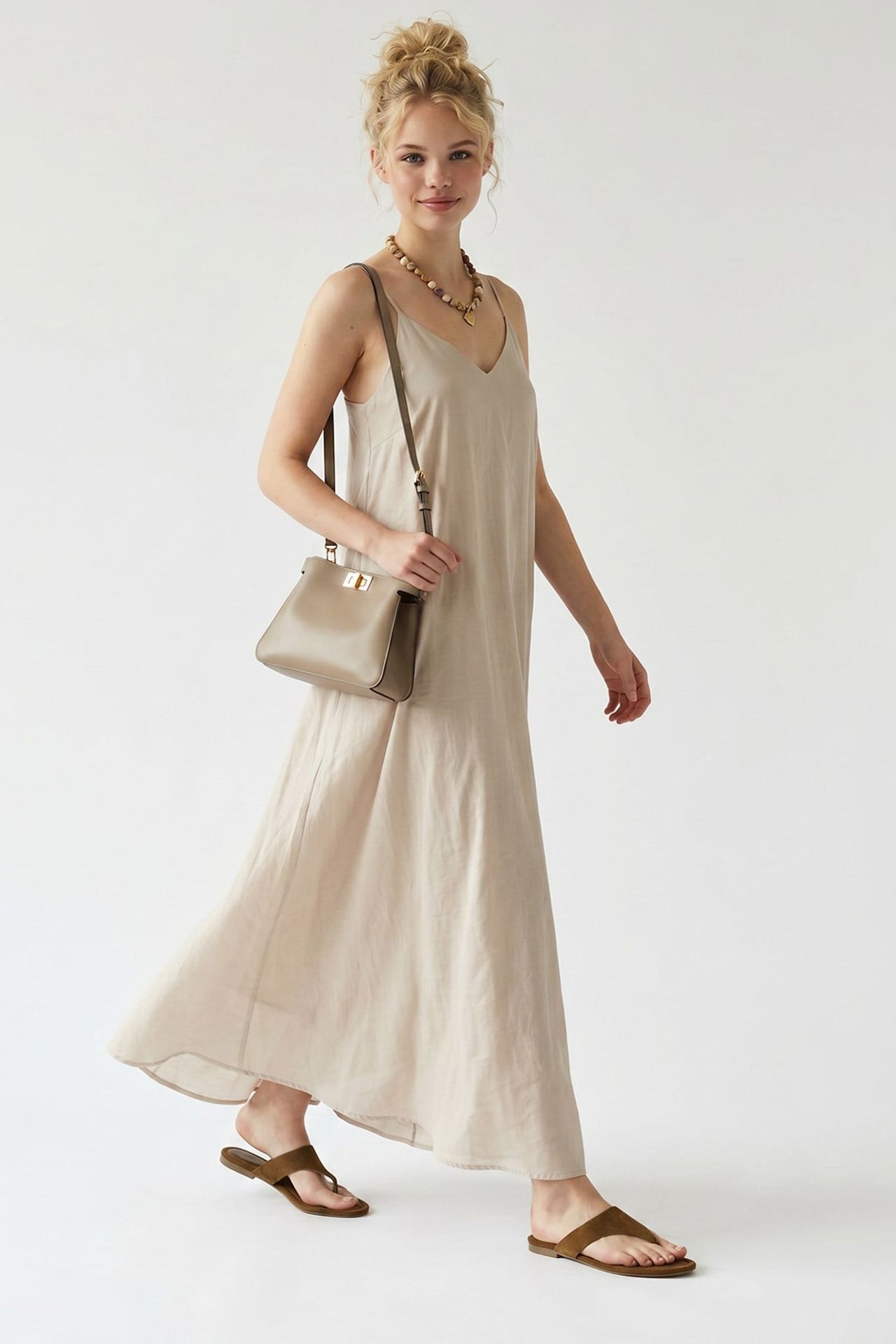 MIXRAY Sleeveless A-line Maxi Dress 3