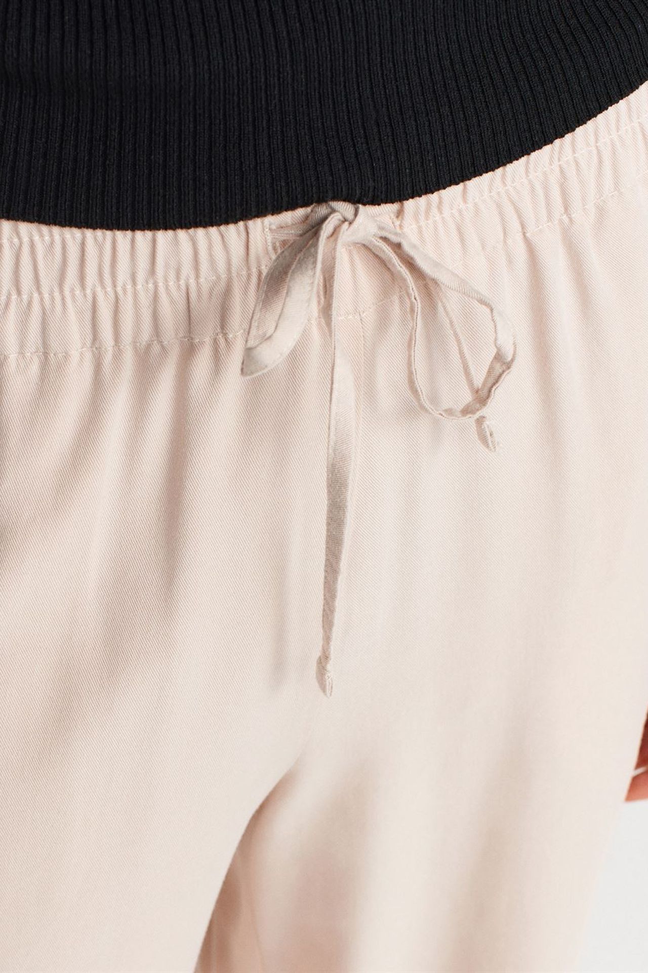 DILVIN İpli Beli Geniş Paça Tencel Pantolon 3