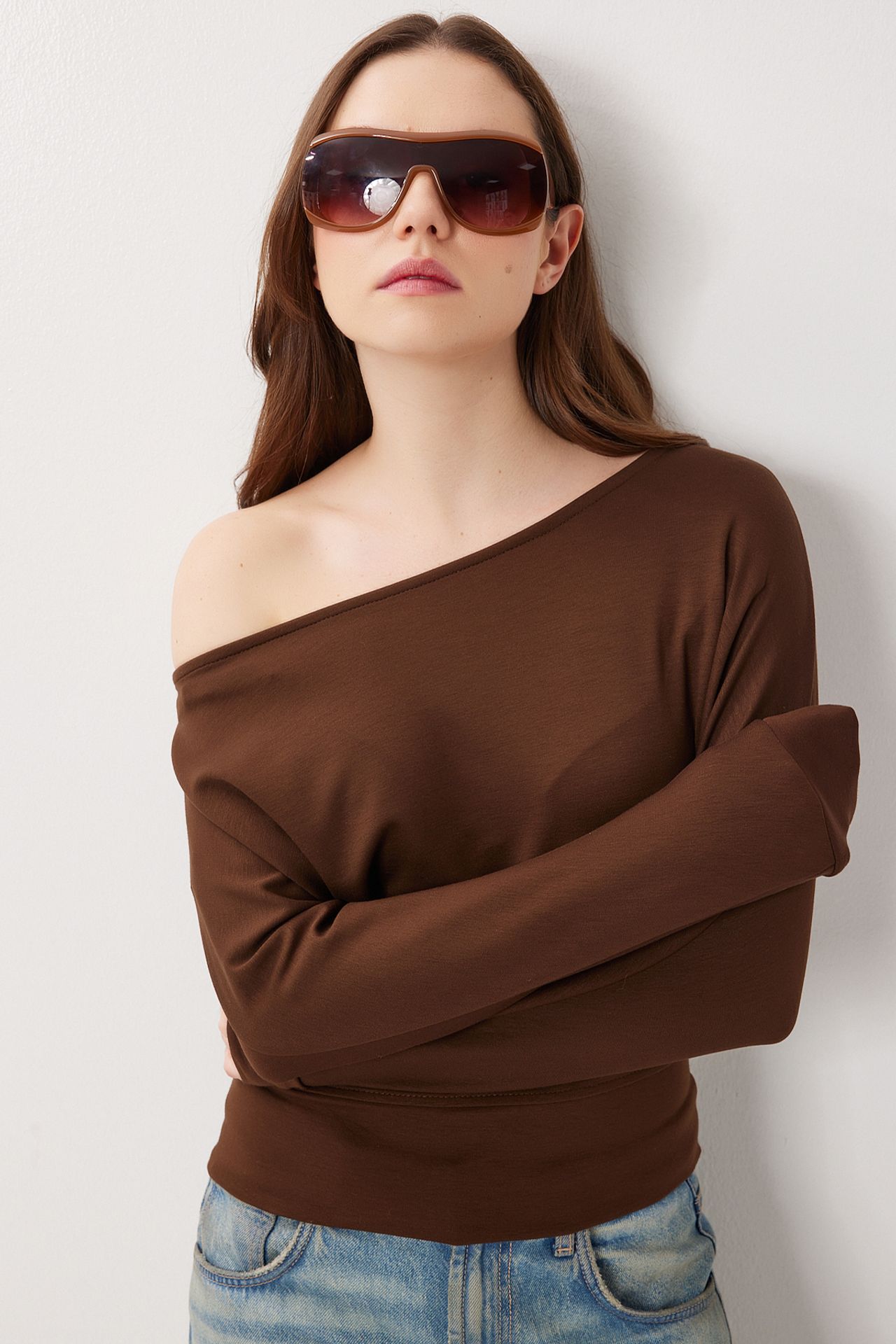 ISTANBUL Asymmetrical Collar Relaxed Fit Blouse 2