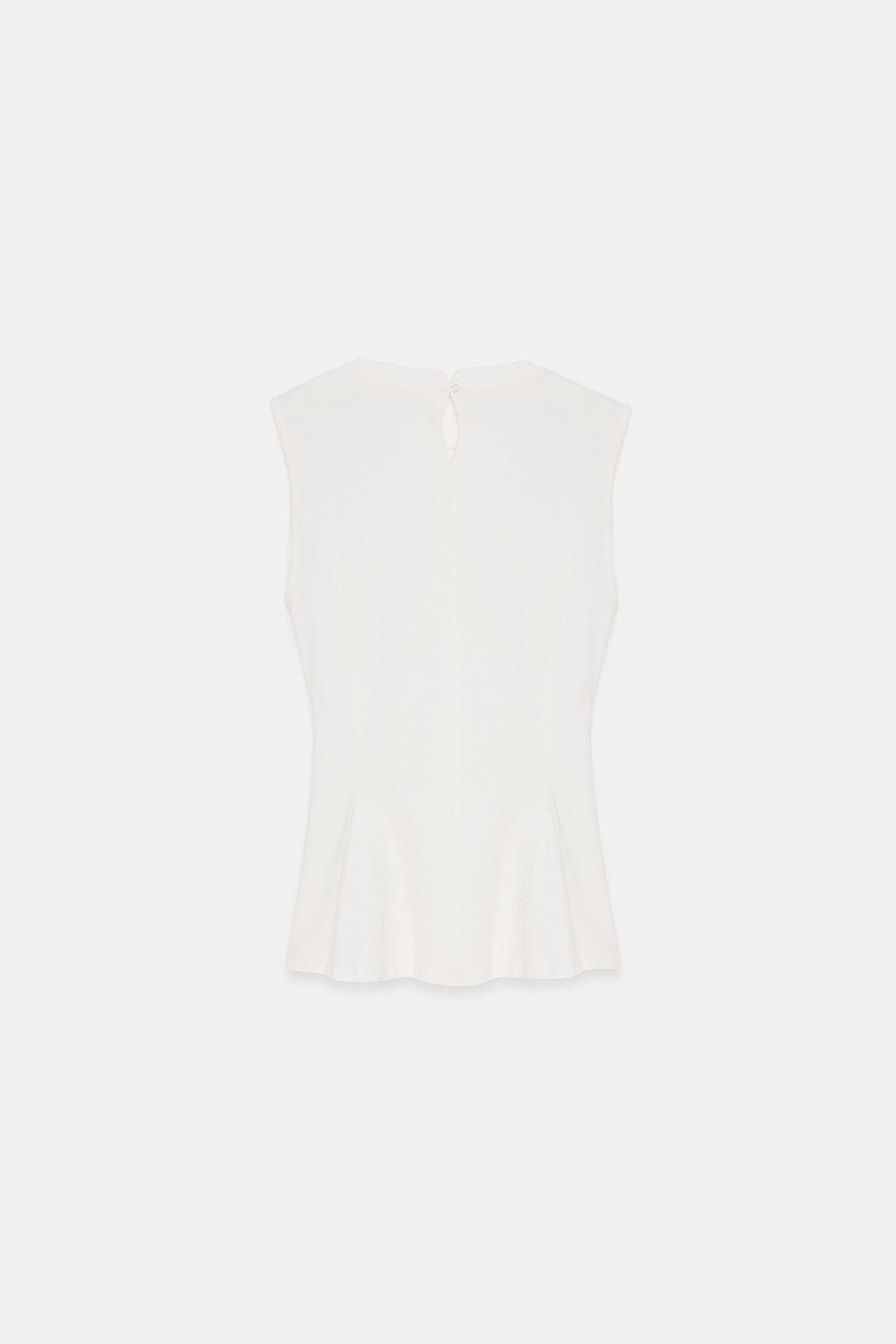 DILVIN Fitted Cotton Poplin Cut-out Shell Top 6
