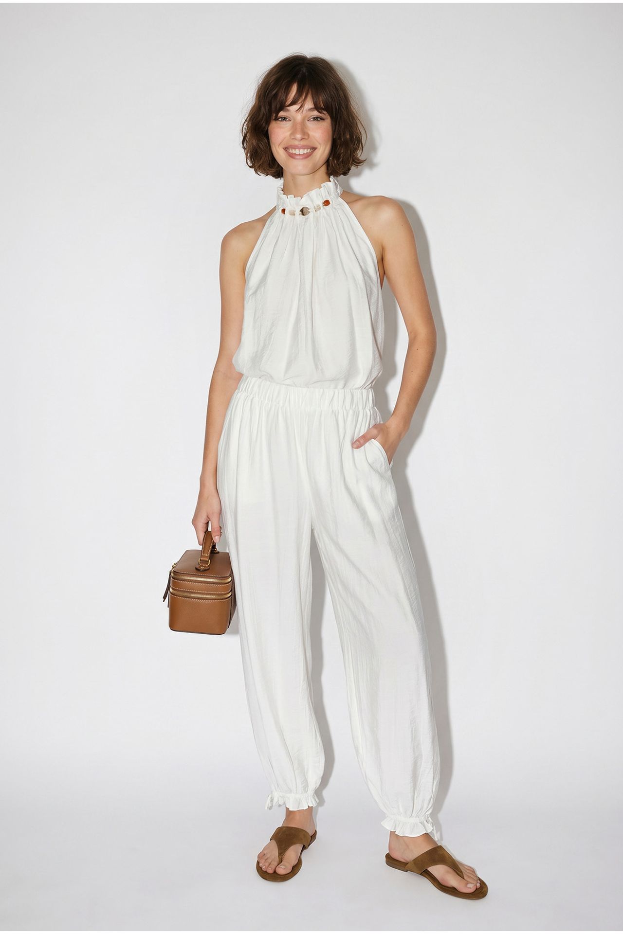 LUCCI Halter Blouse And High-Waist Pants Set 4