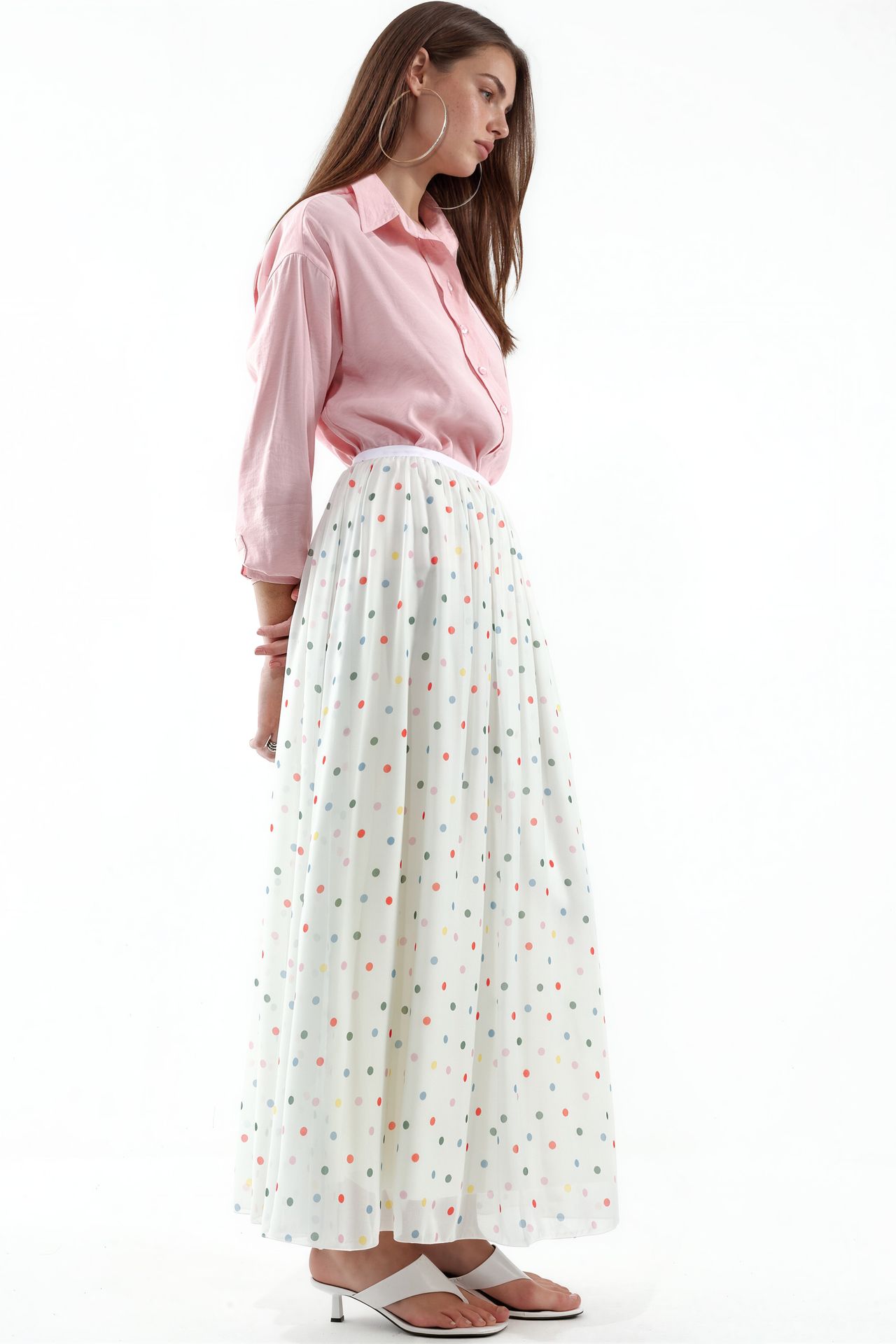 BDART High-Waist Polka Dot Maxi Skirt 2