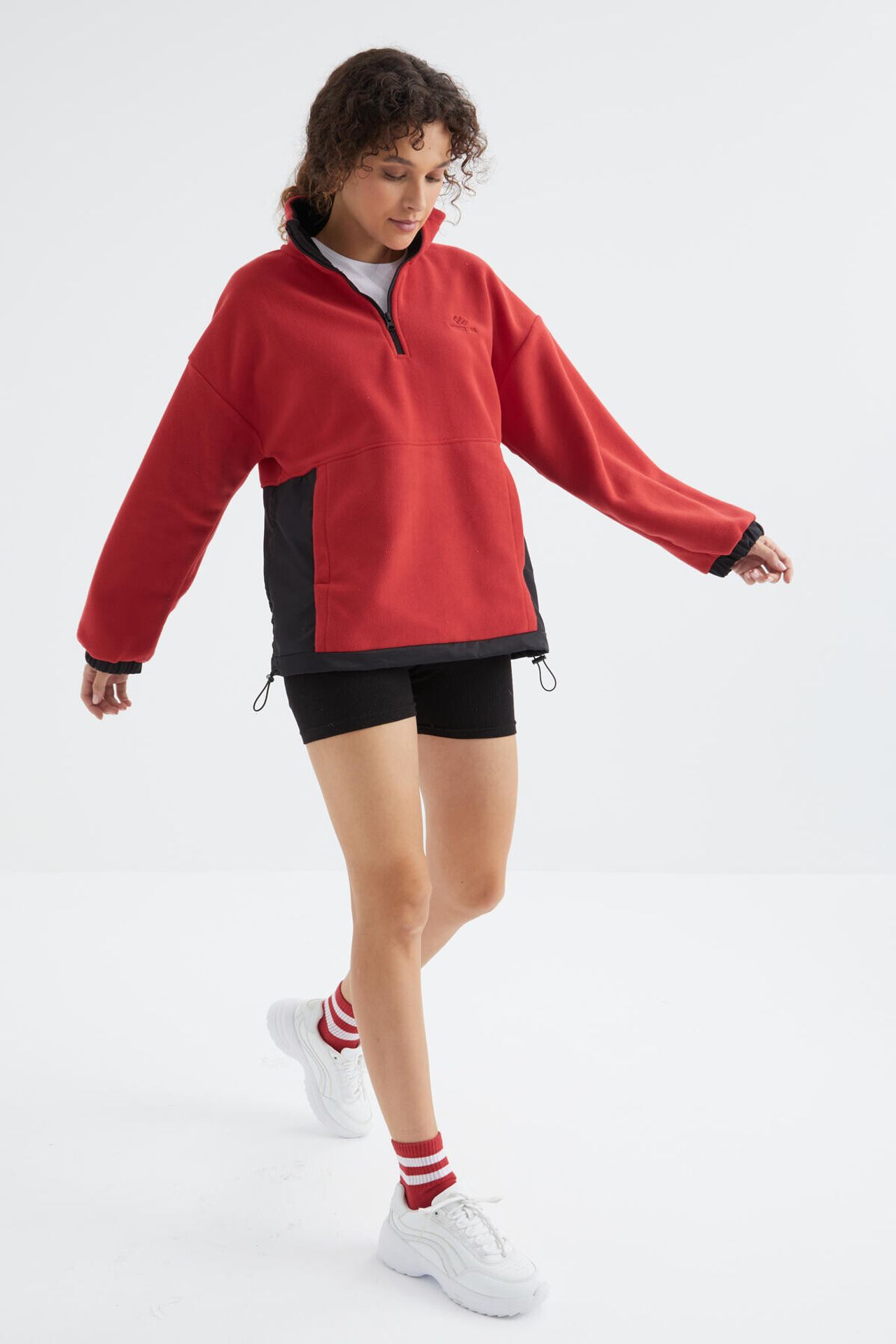 TOMMY Oversized Half-zip Plush Sweatshirt 4