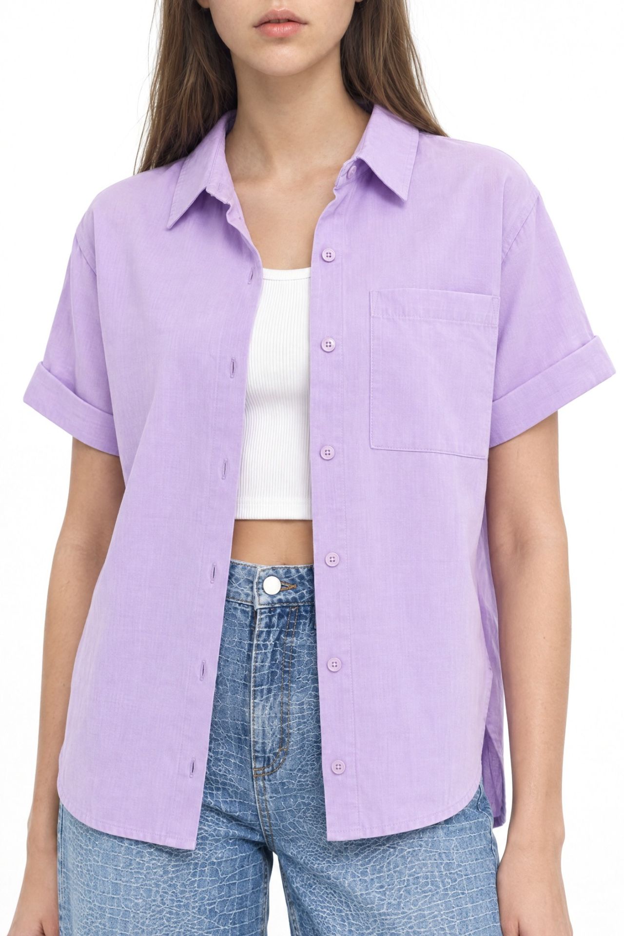 MIXRAY Short Sleeve Shirt with Pockets 2