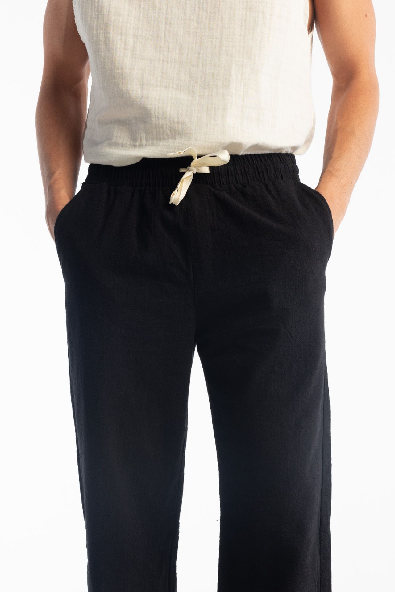 GIESTO Straight Leg Pants with Drawstring Waist 3
