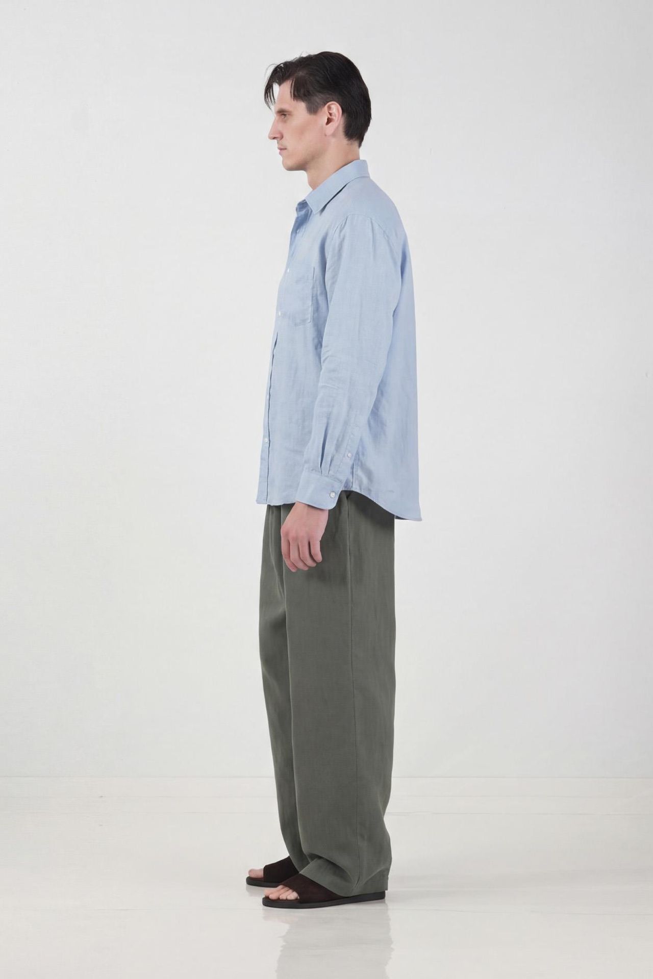 GIESTO Men's Oversized Linen Blend Shirt 3