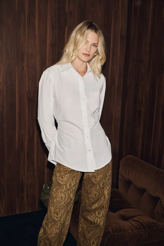 GRIMELANGE Long Sleeve Button Shirt