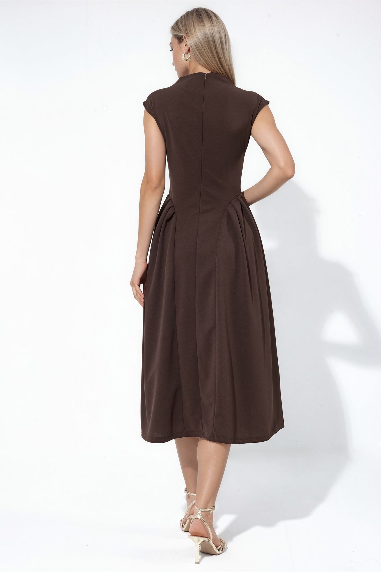 BUSEM Textured Paneled Midi Dress 3