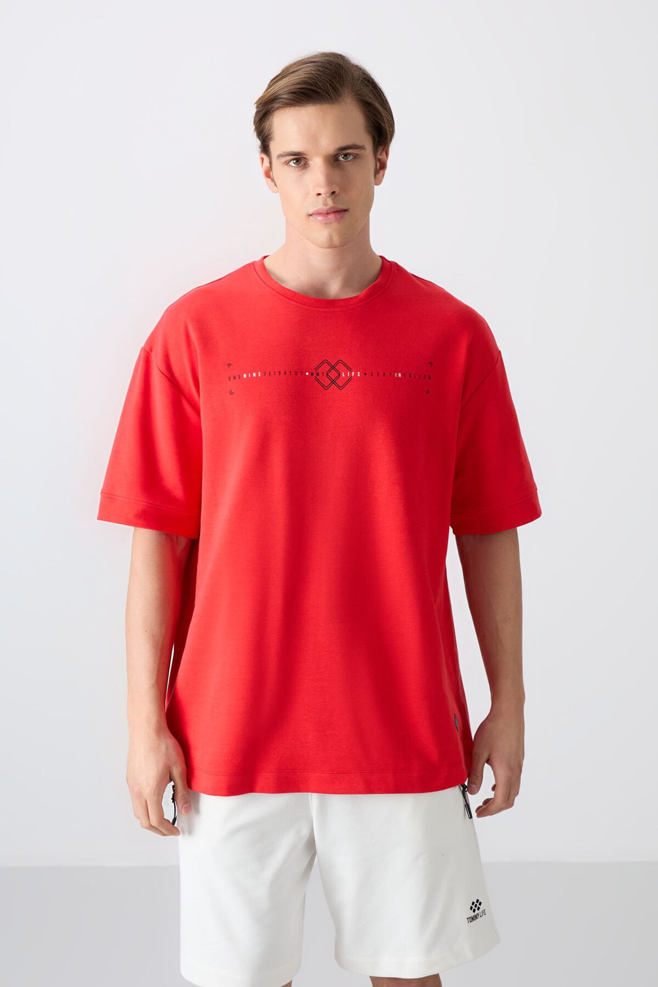 TOMMY Oversized Printed Crew Neck T-Shirt 4