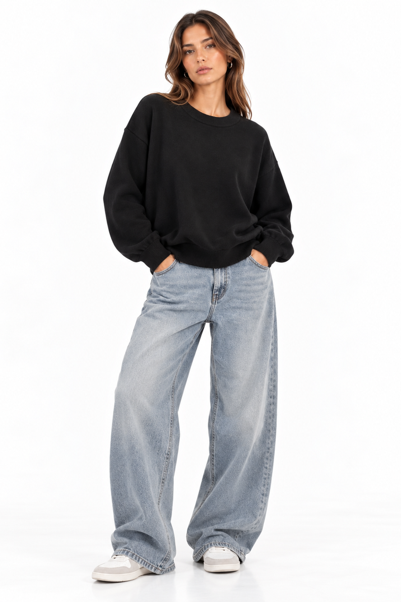 MIXRAY Oversized Ribbed Knit Sweater 3