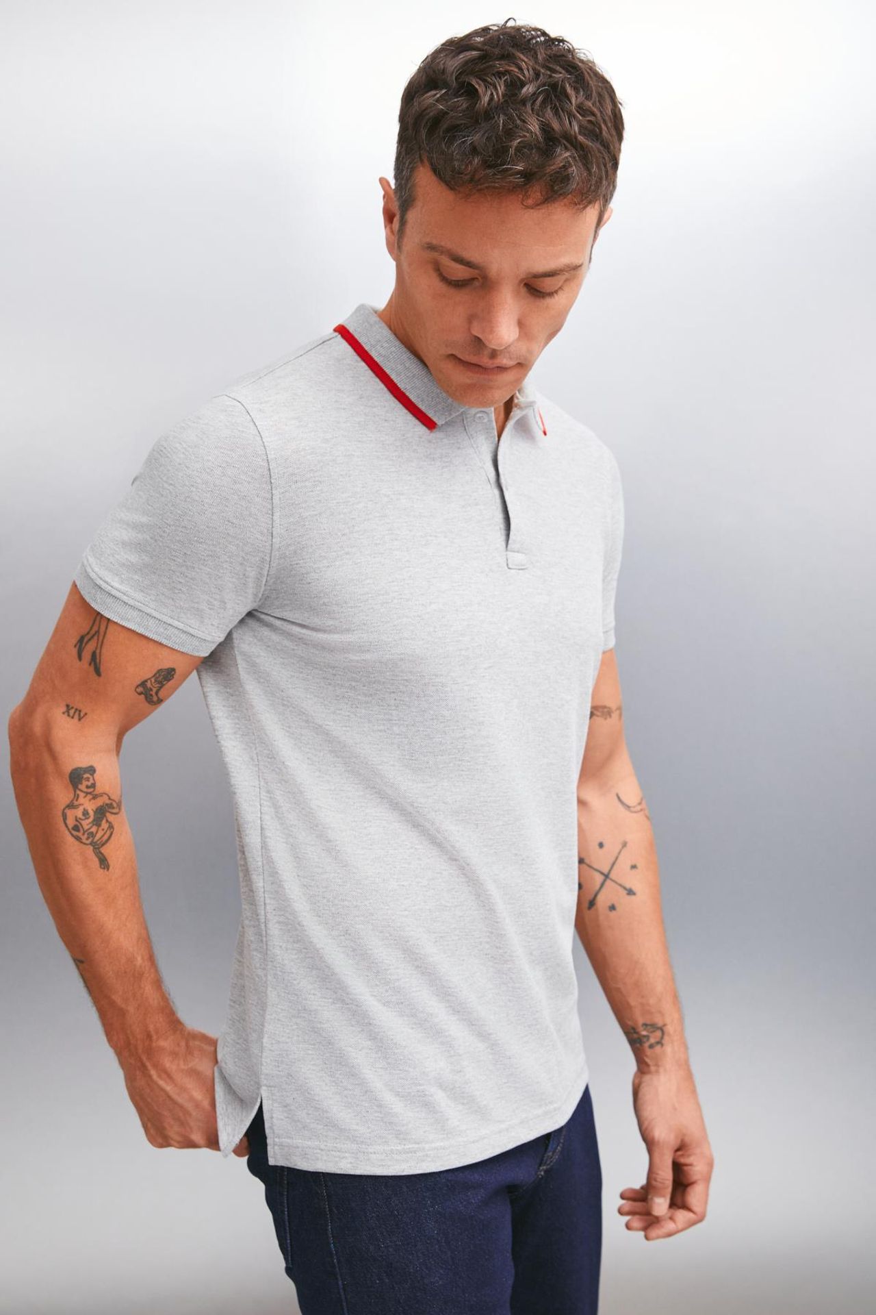 GRIMELANGE Polo Yaka Çizgili Tişört 6