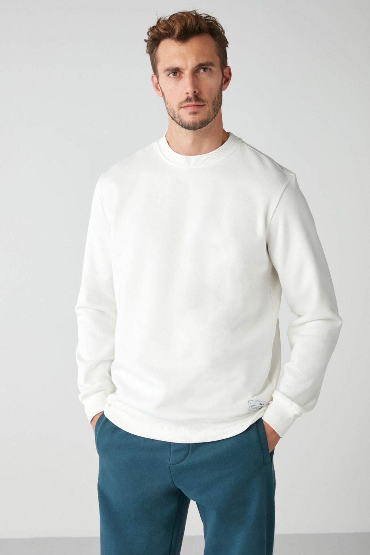 GRIMELANGE Fitilli Bisiklet Yaka Sweatshirt 2