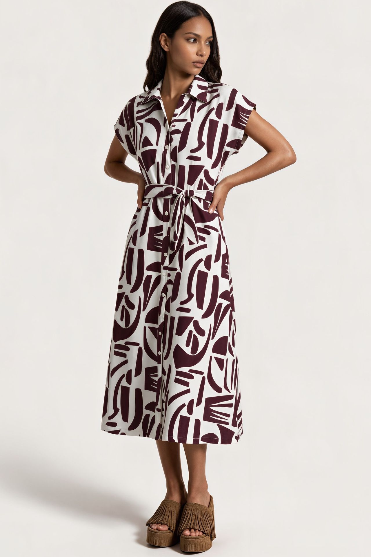 MSN Women's Midi Wrap Dress 5