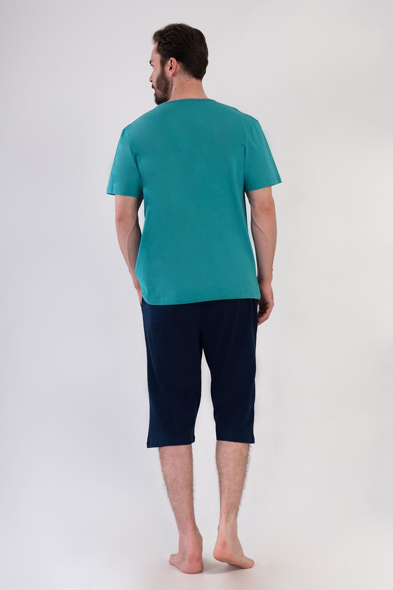 YAKE Regular Capri Pijama Alt Üst Takım 4
