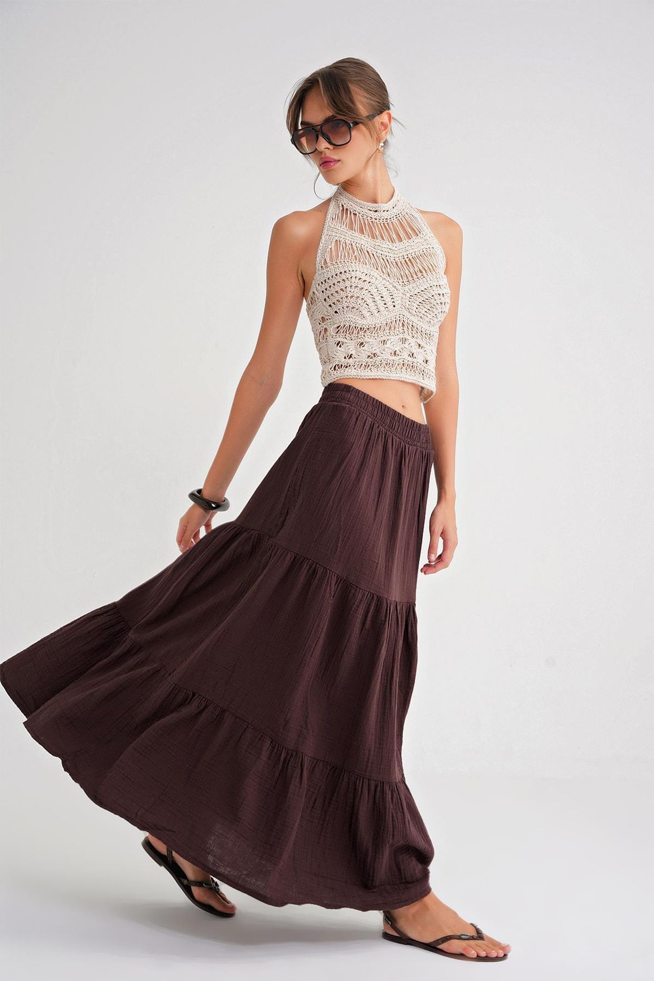 Mixray Maxi Cotton Skirt 3