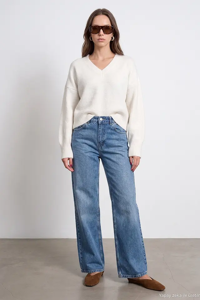 DILVIN Women's Straight-Leg Jeans