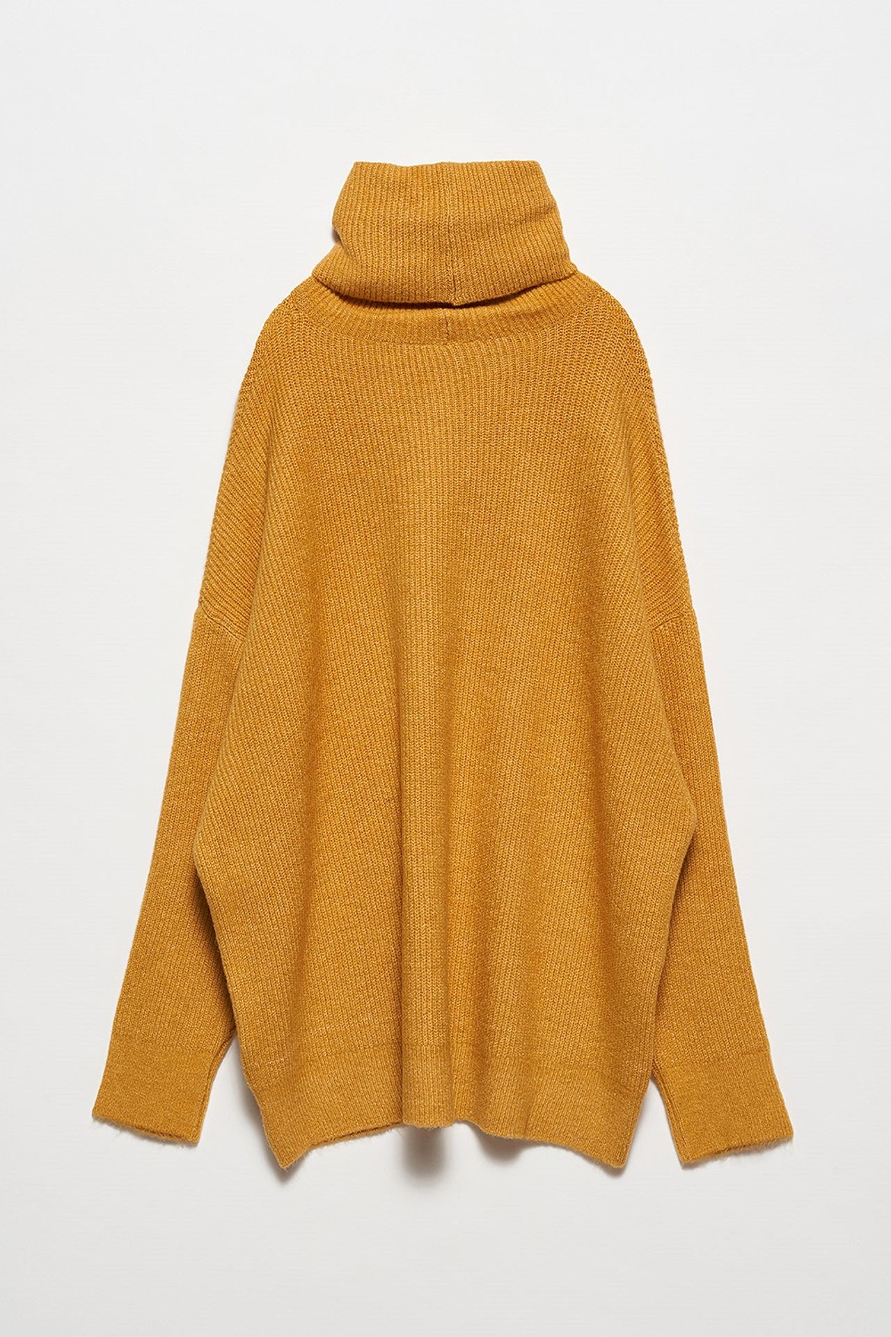 DILVIN Oversized Ribbed Turtleneck Sweater 2