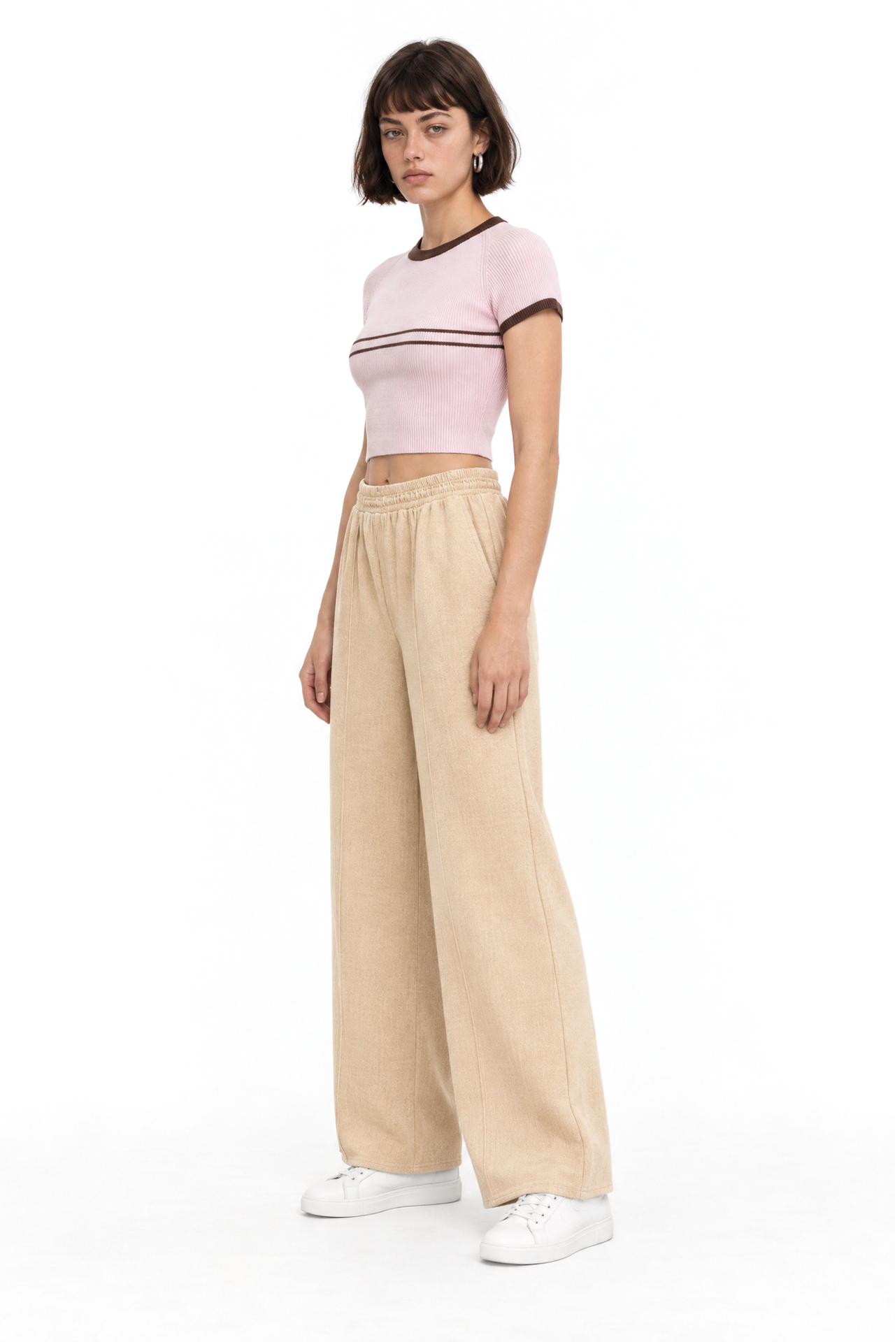 MIXRAY Elastic Waist Palazzo Pants 2