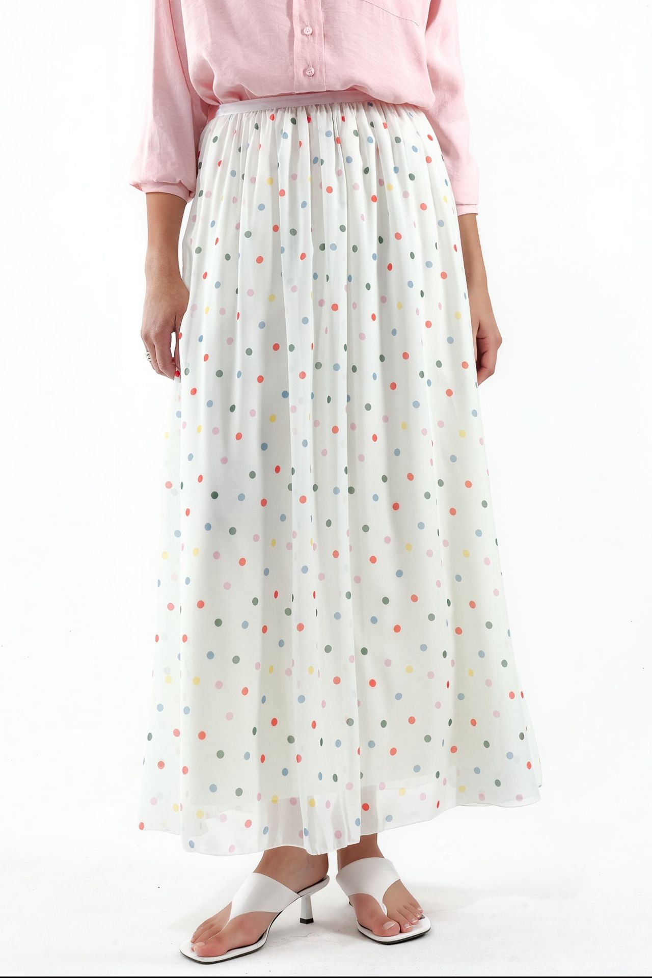 BDART High-Waist Polka Dot Maxi Skirt 1