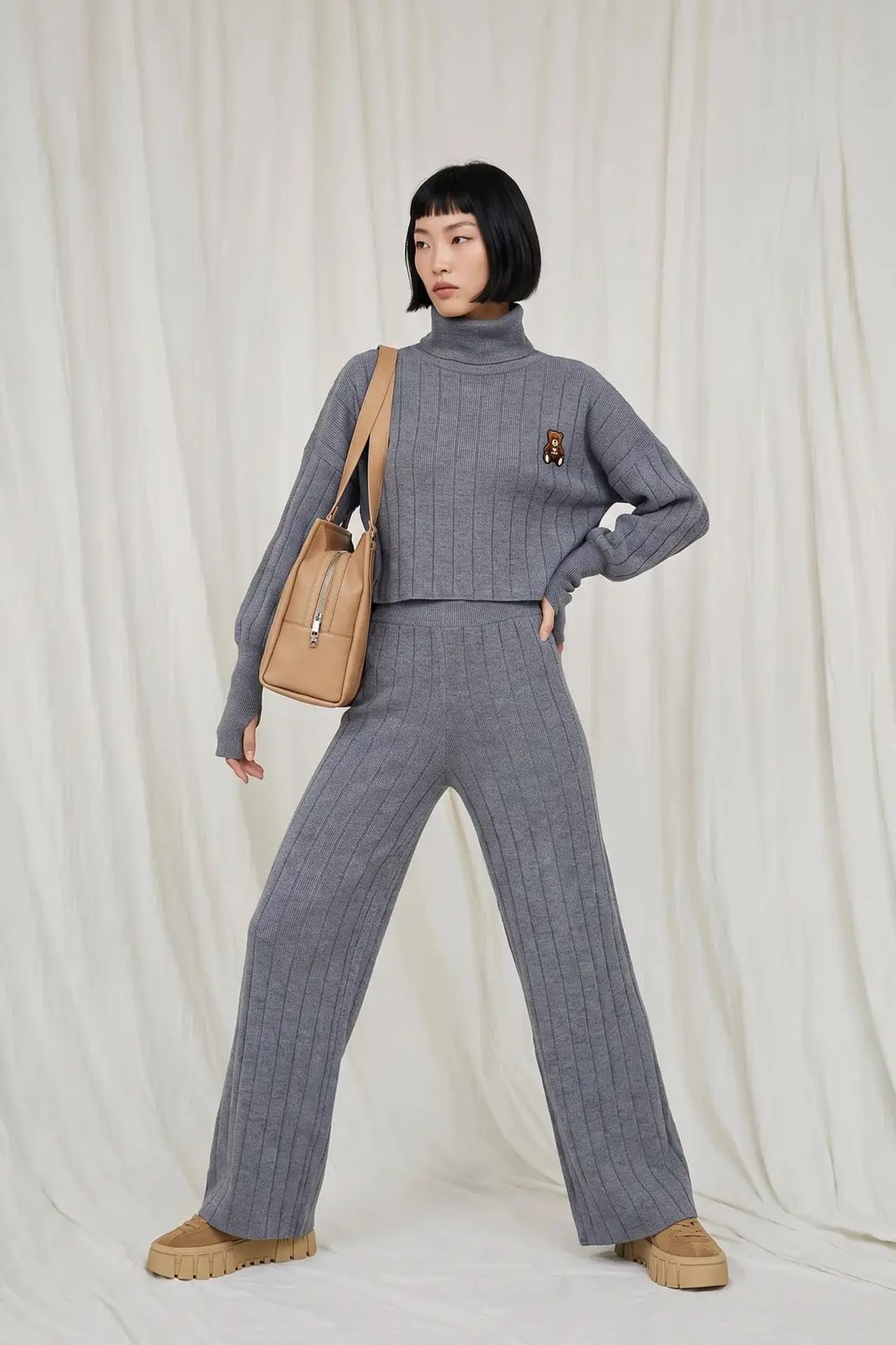 MY FASHION Dokulu Örgü Uyumlu Takım 3