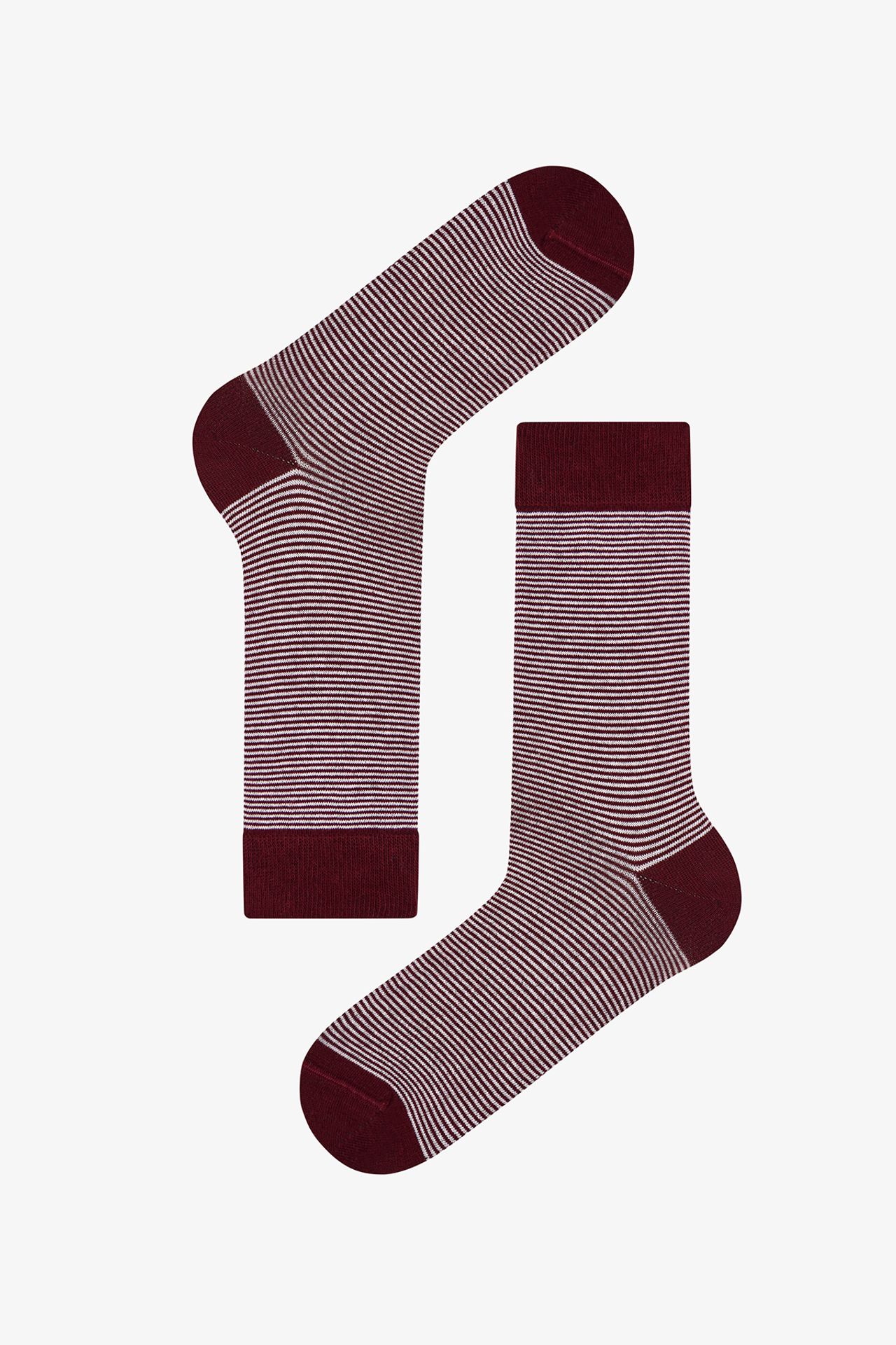 PENTI Men's Earth Neutral Striped 2-Pack Crew Socks 3