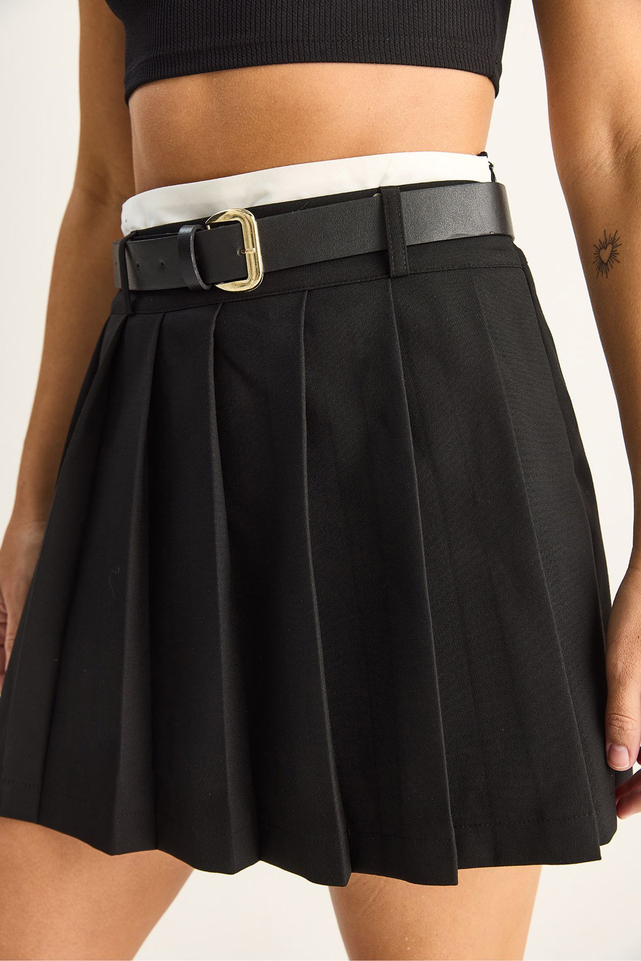 LUCCI High-Waist Mini Skort With Belt 6