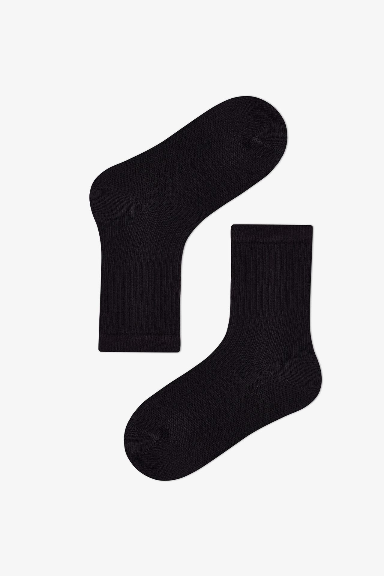 PENTI Boys' Signature Ribbed Cotton Pair Crew Socks 4