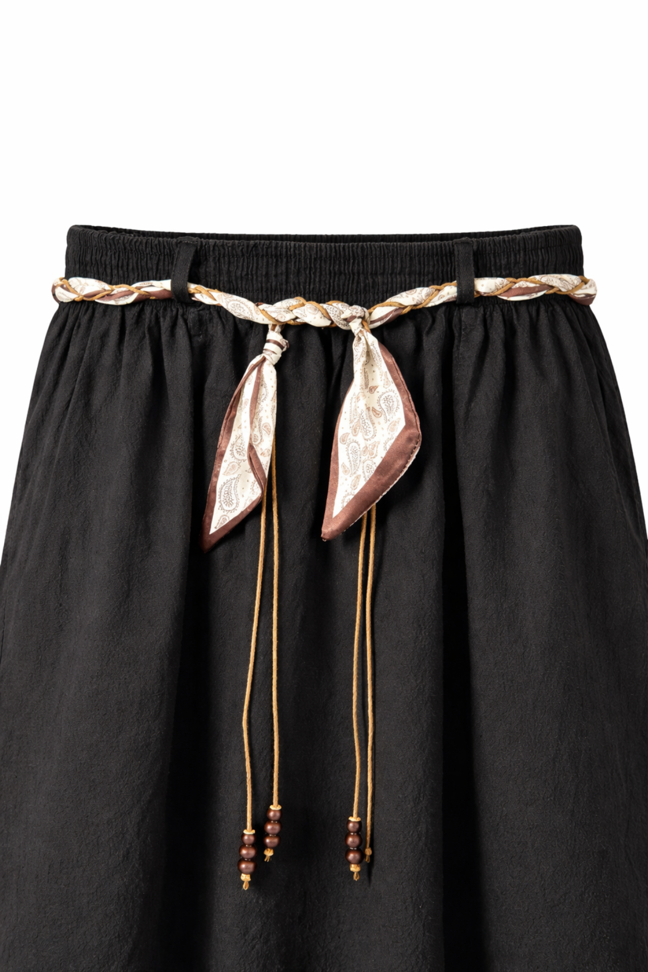 MIXRAY Women's High Waist A-Line Midi Skirt 2
